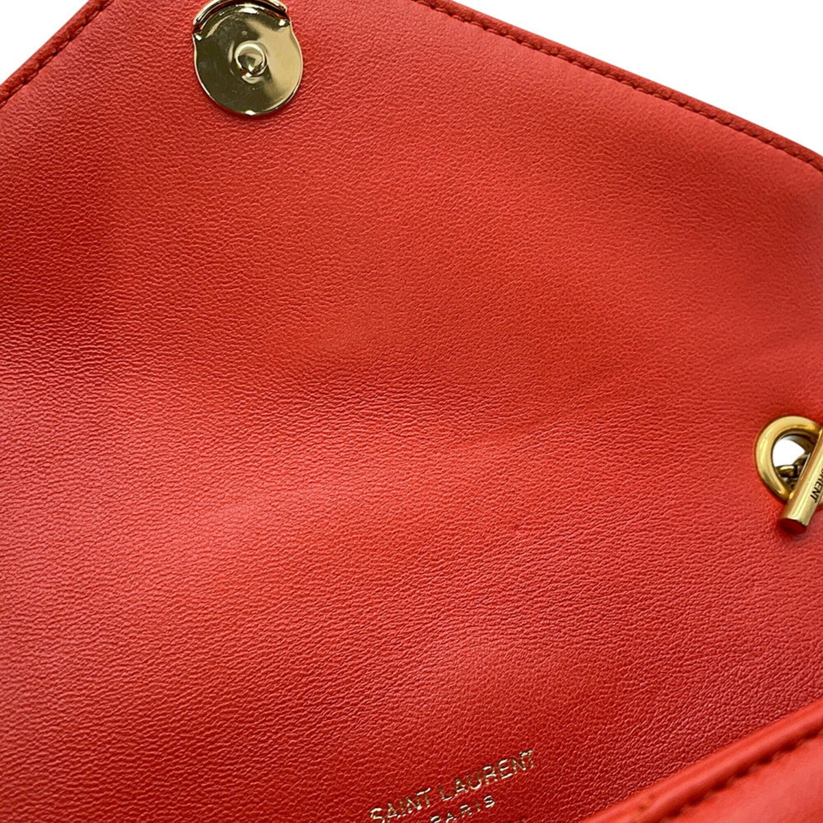 Yves Saint Laurent Orange Leather Shoulder Bag (Pre-Owned)