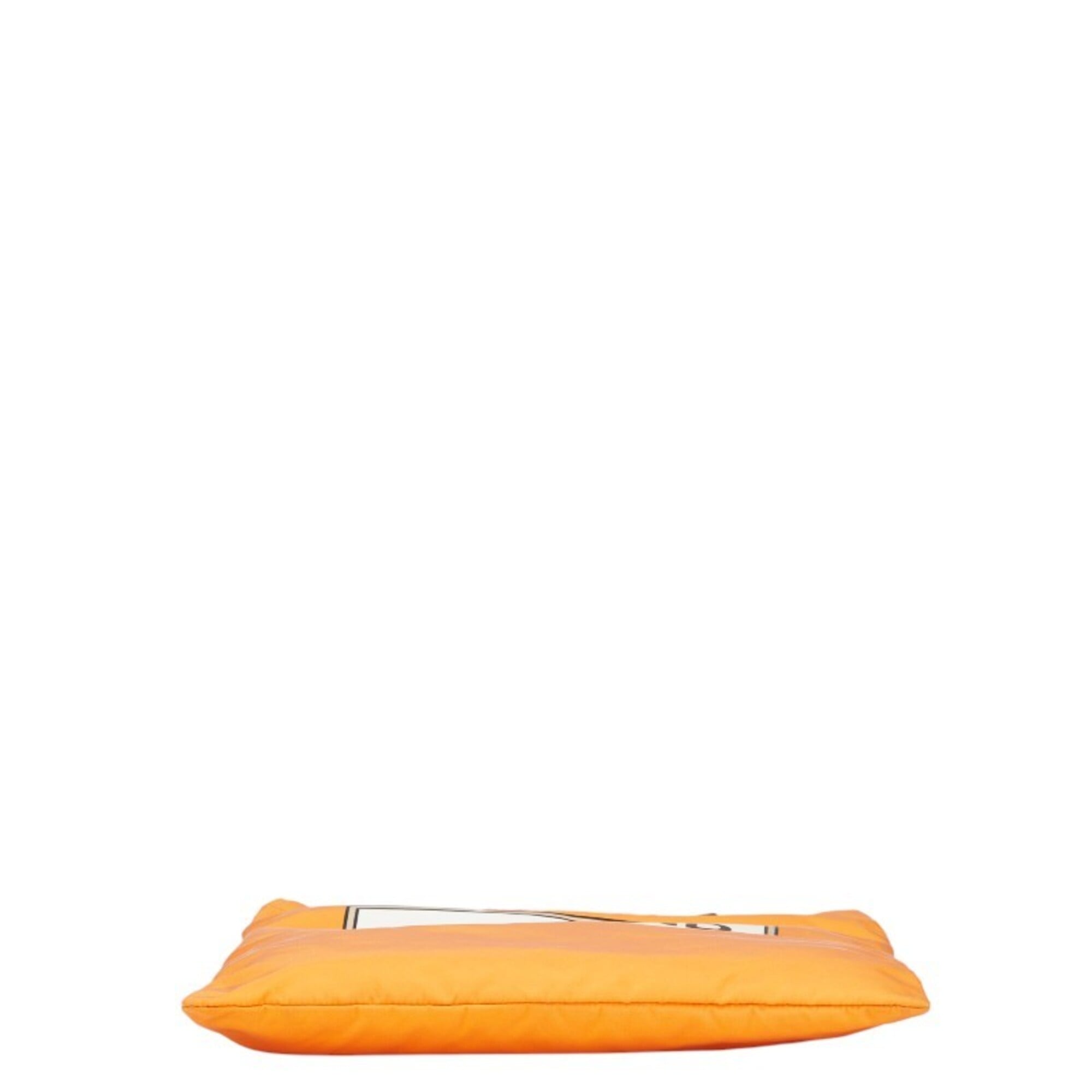 Burberry Orange Nylon Leather Tote Bag (Pre-Owned)