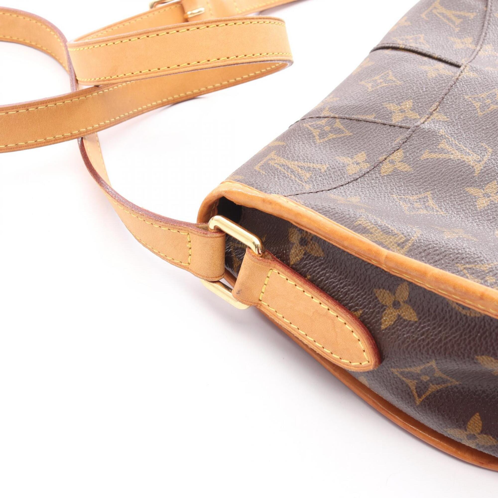 Louis Vuitton Brown Monogram Coated Canvas Leather Handbag Shoulder Bag (Pre-Owned)