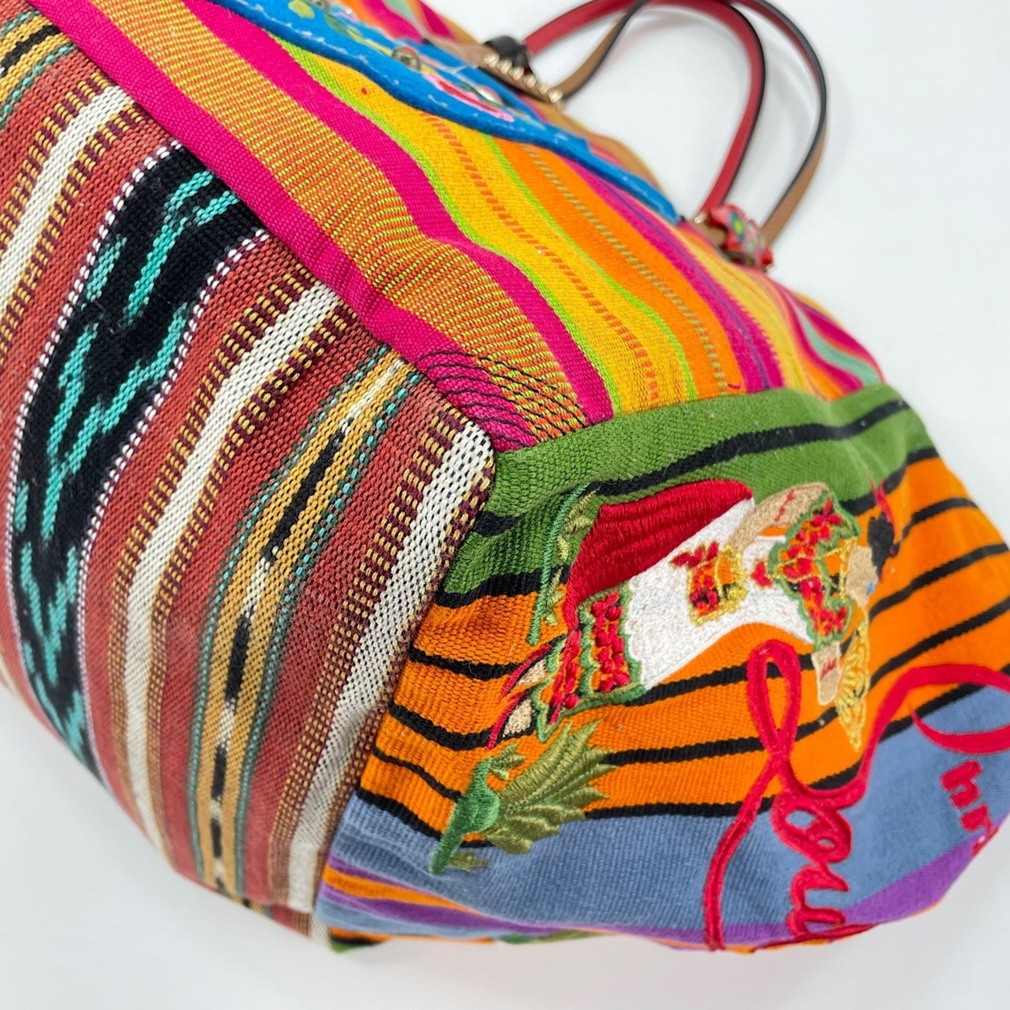 Christian Louboutin Multi-Color Canvas Tote Bag (Pre-Owned)