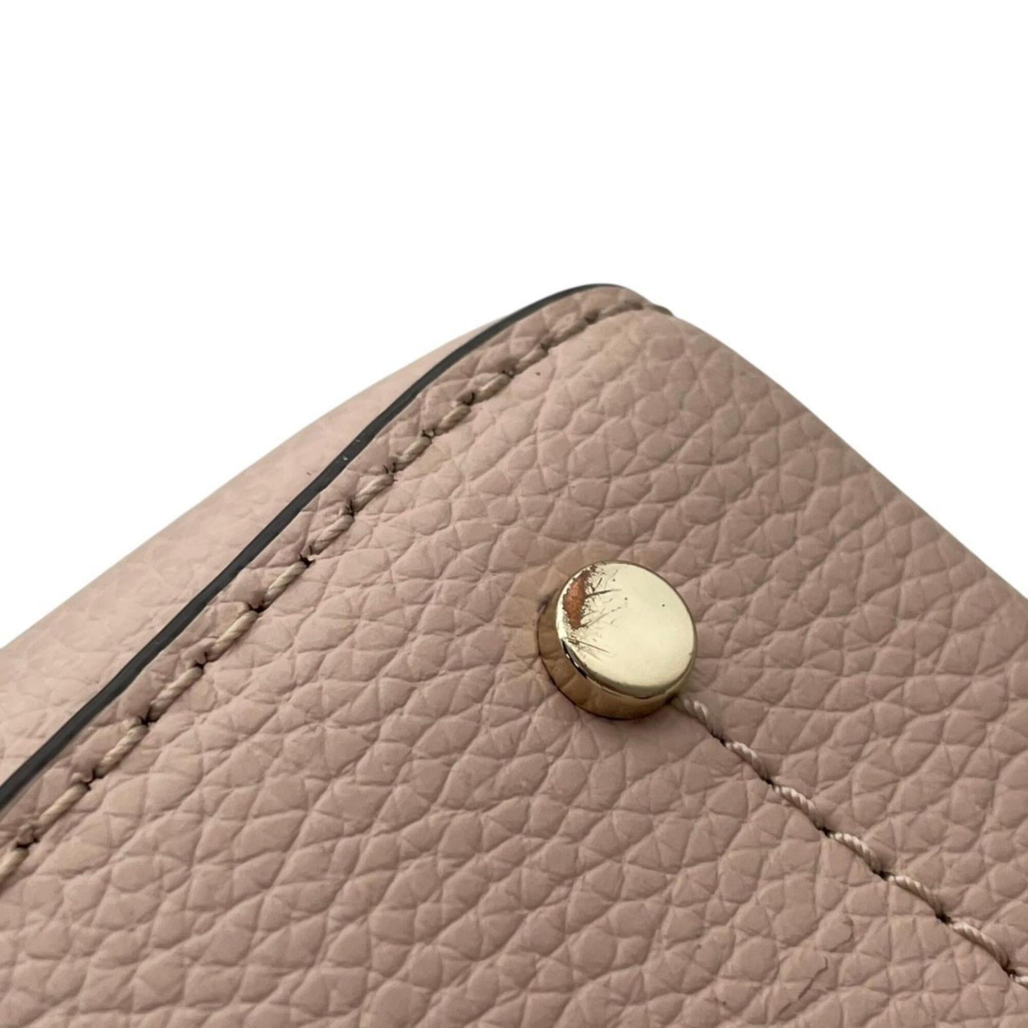 Kate Spade Light Pink White Leather Handbag Shoulder Bag Tote Bag (Pre-Owned)