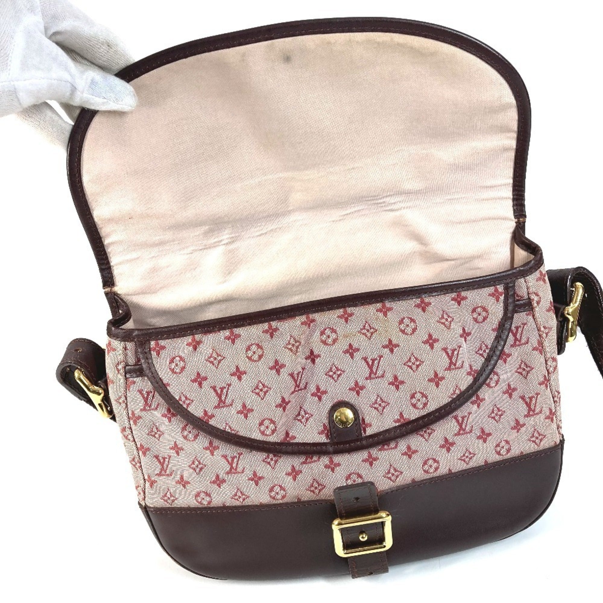 Louis Vuitton Cherry Red Color Monogram Mini Pochette Shoulder Bag (Pre-Owned)