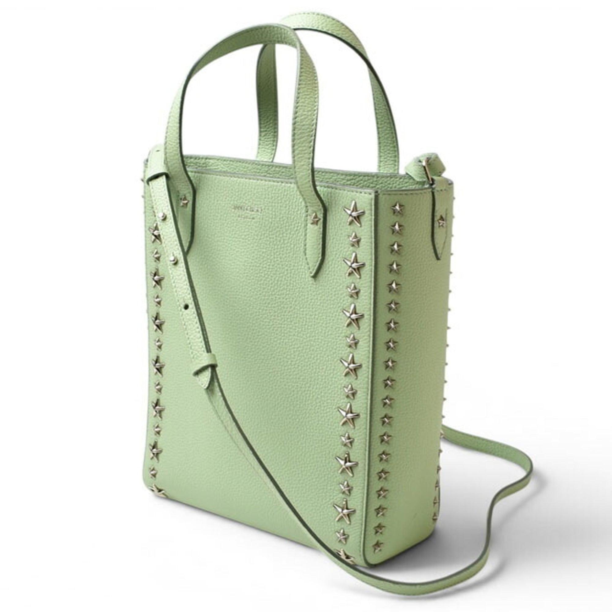 Jimmy Choo Green Leather Handbag Shoulder Bag (Pre-Owned)