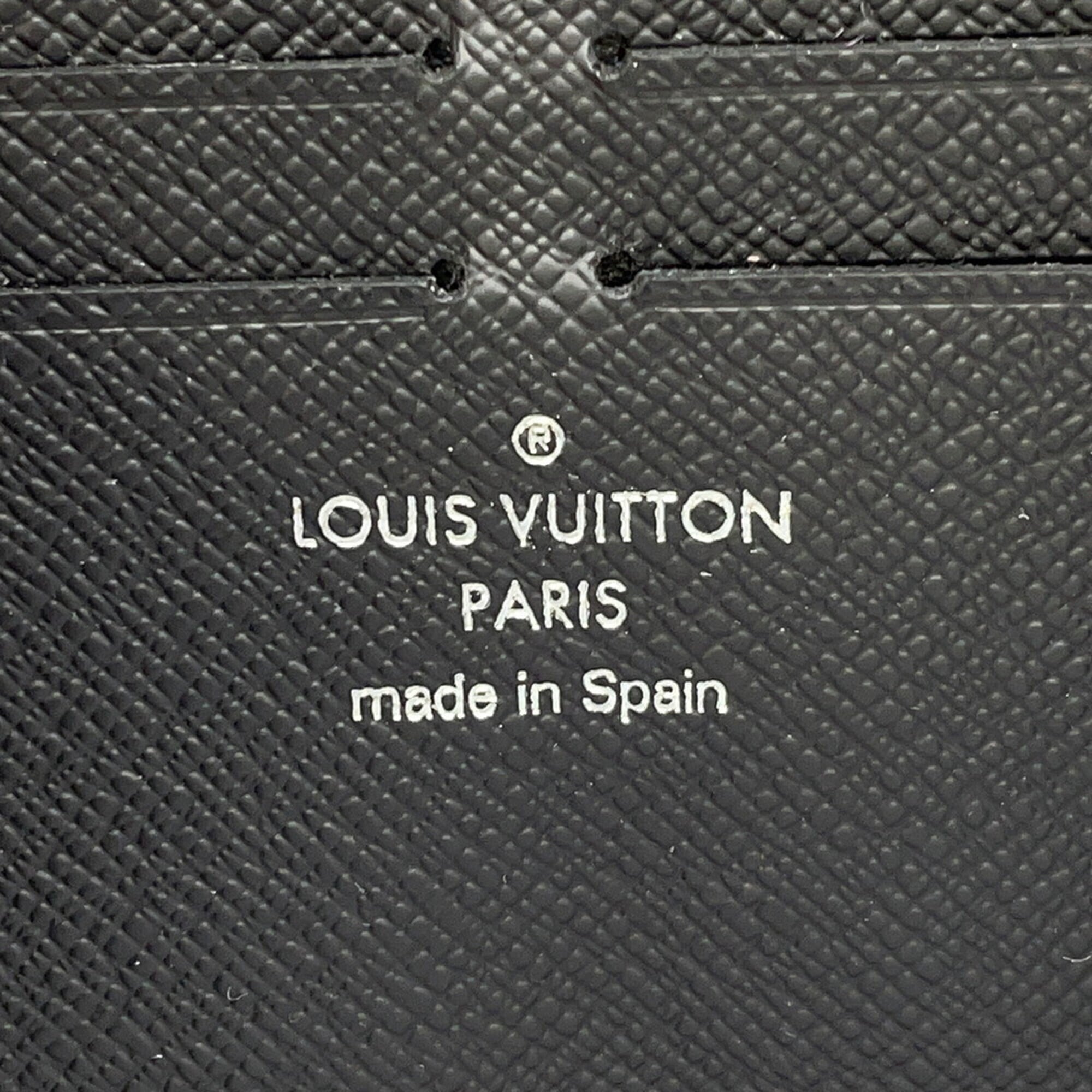 Louis Vuitton Monogram Macassar Black Noir Long Wallet (Bi-Fold) (Pre-Owned)