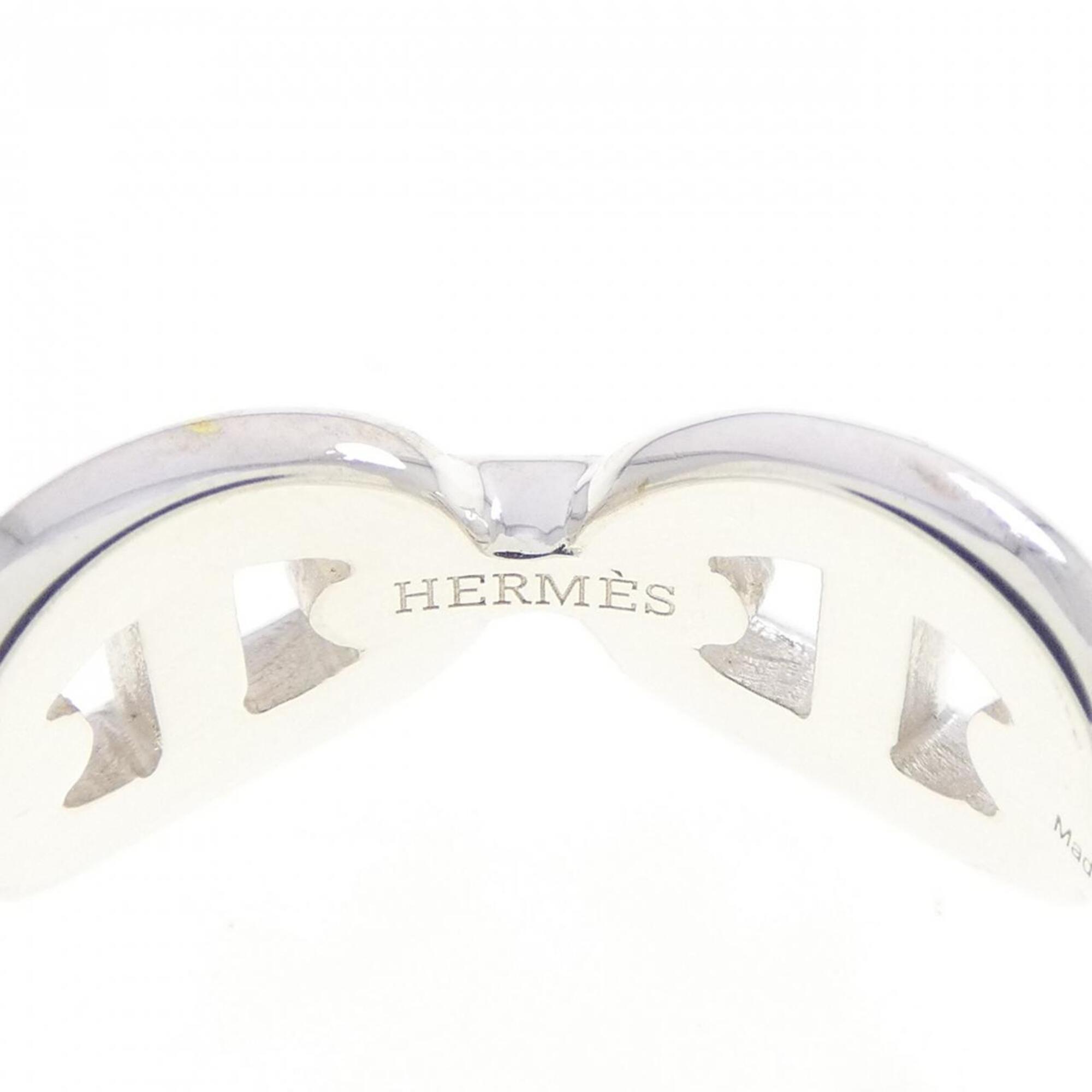 Hermes Silver 925 Band Ring (Pre-Owned)