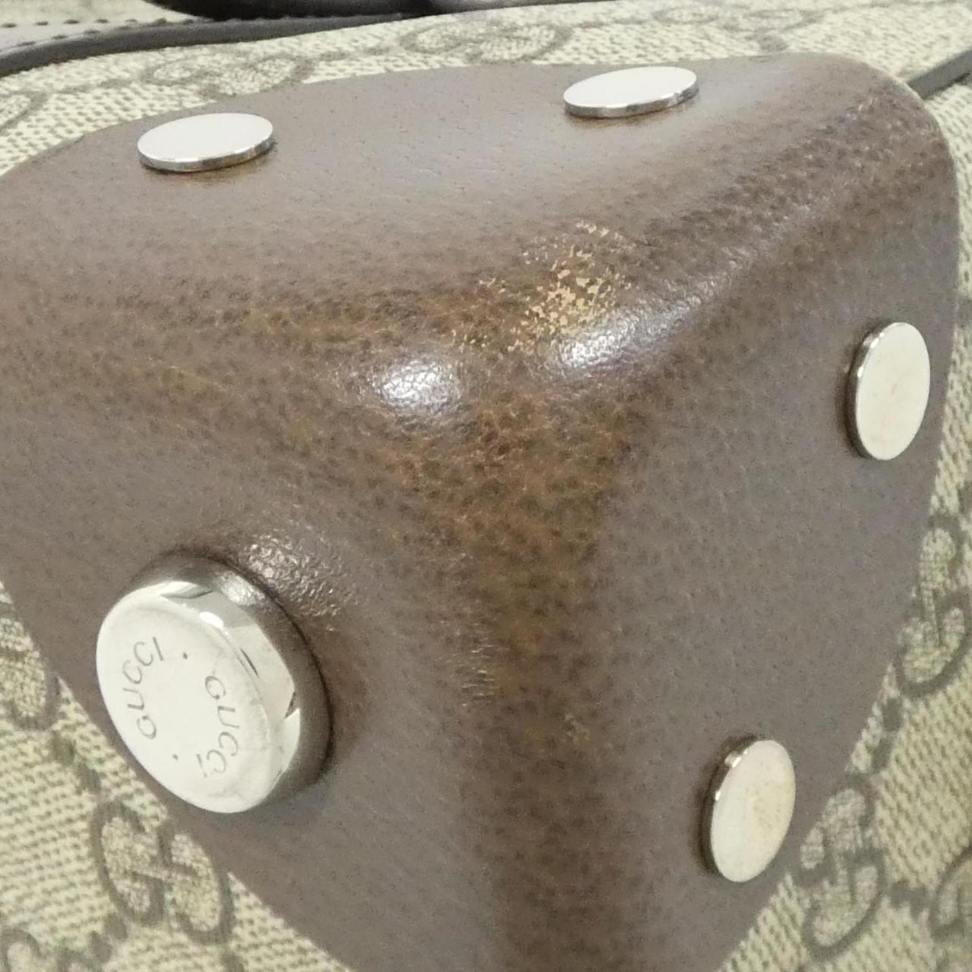 Gucci Beige Brown Gg Supreme Handbag (Pre-Owned)