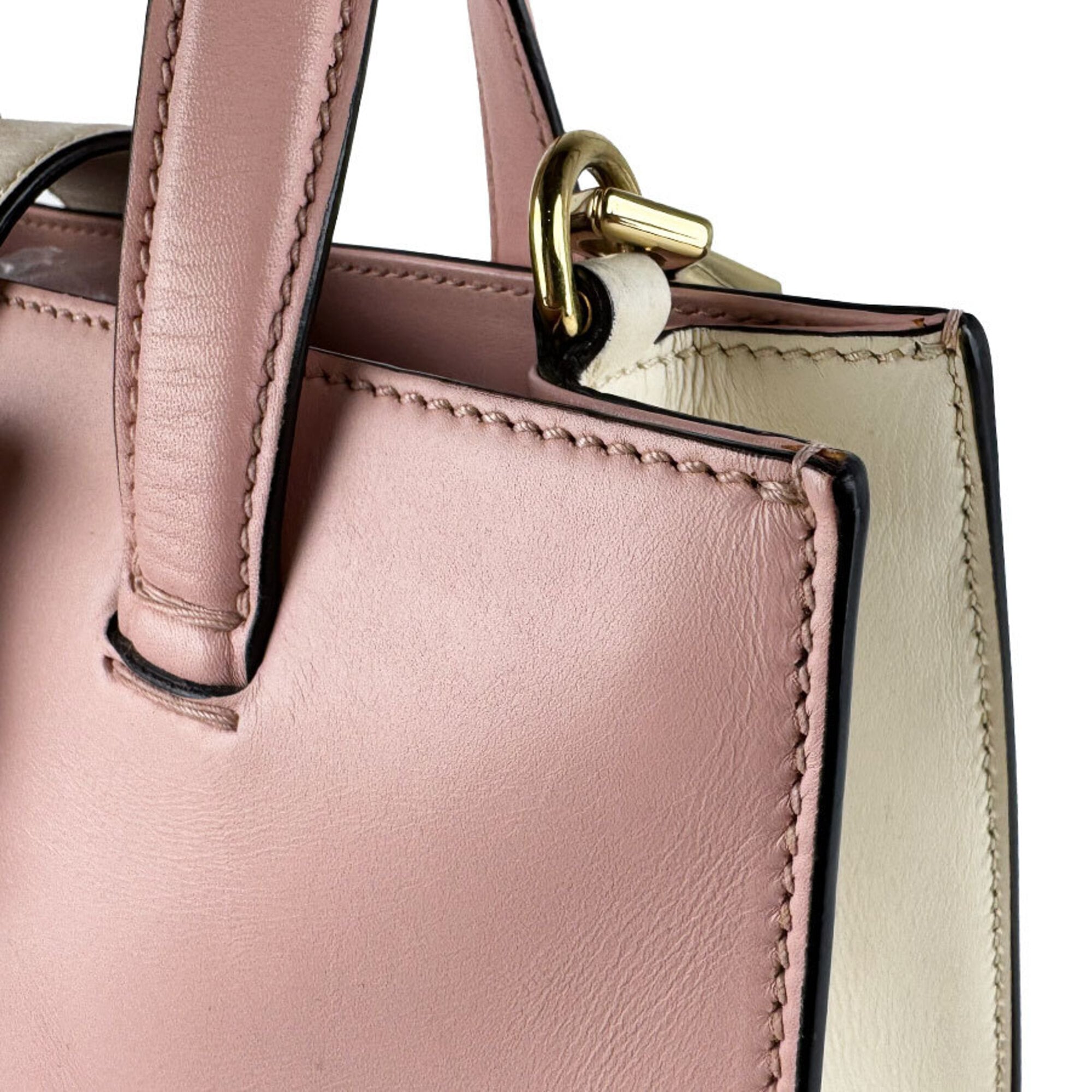 Gucci Ivory Pink Leather Handbag Shoulder Bag (Pre-Owned)