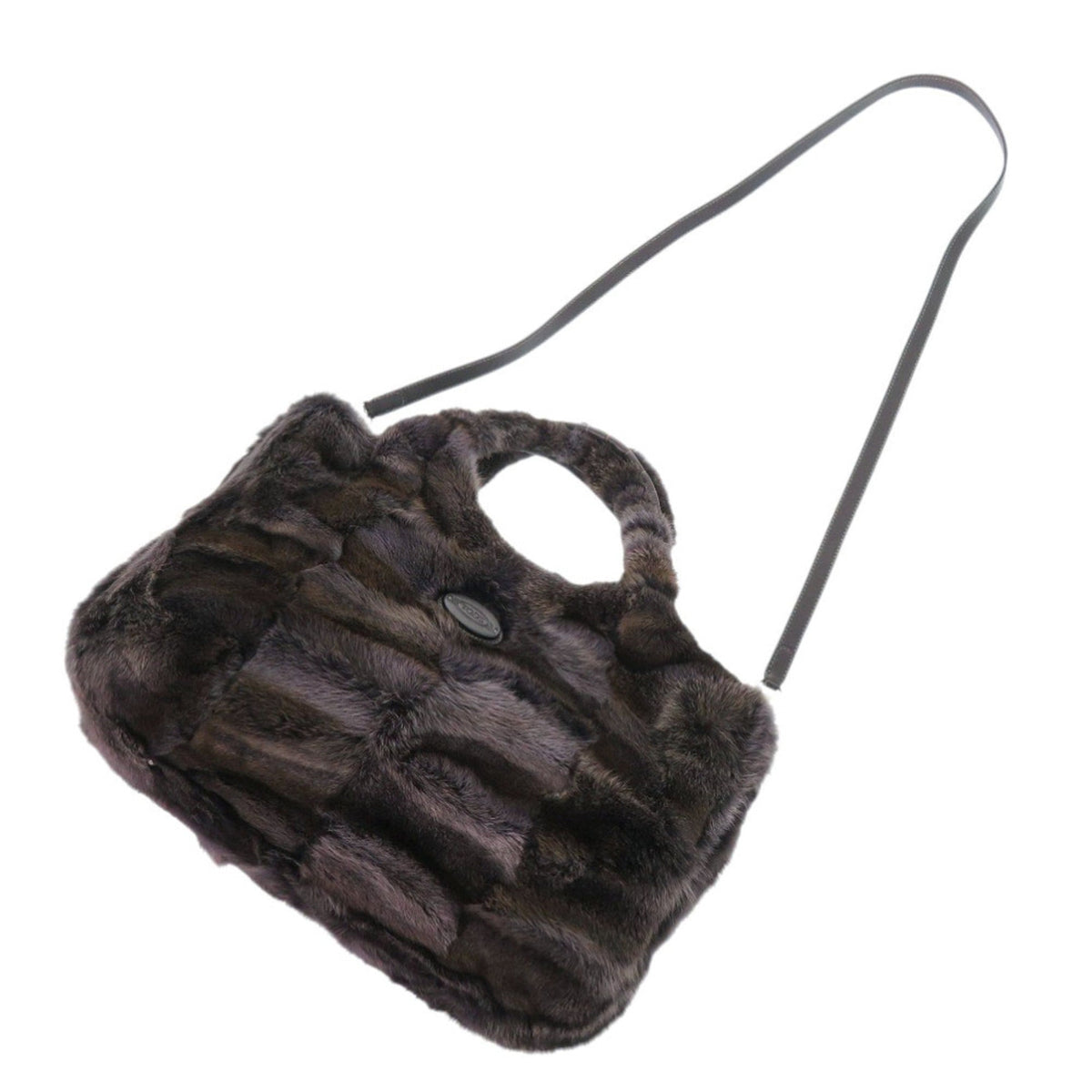 Tod's Brown Fur Handbag Shoulder Bag (Pre-Owned)