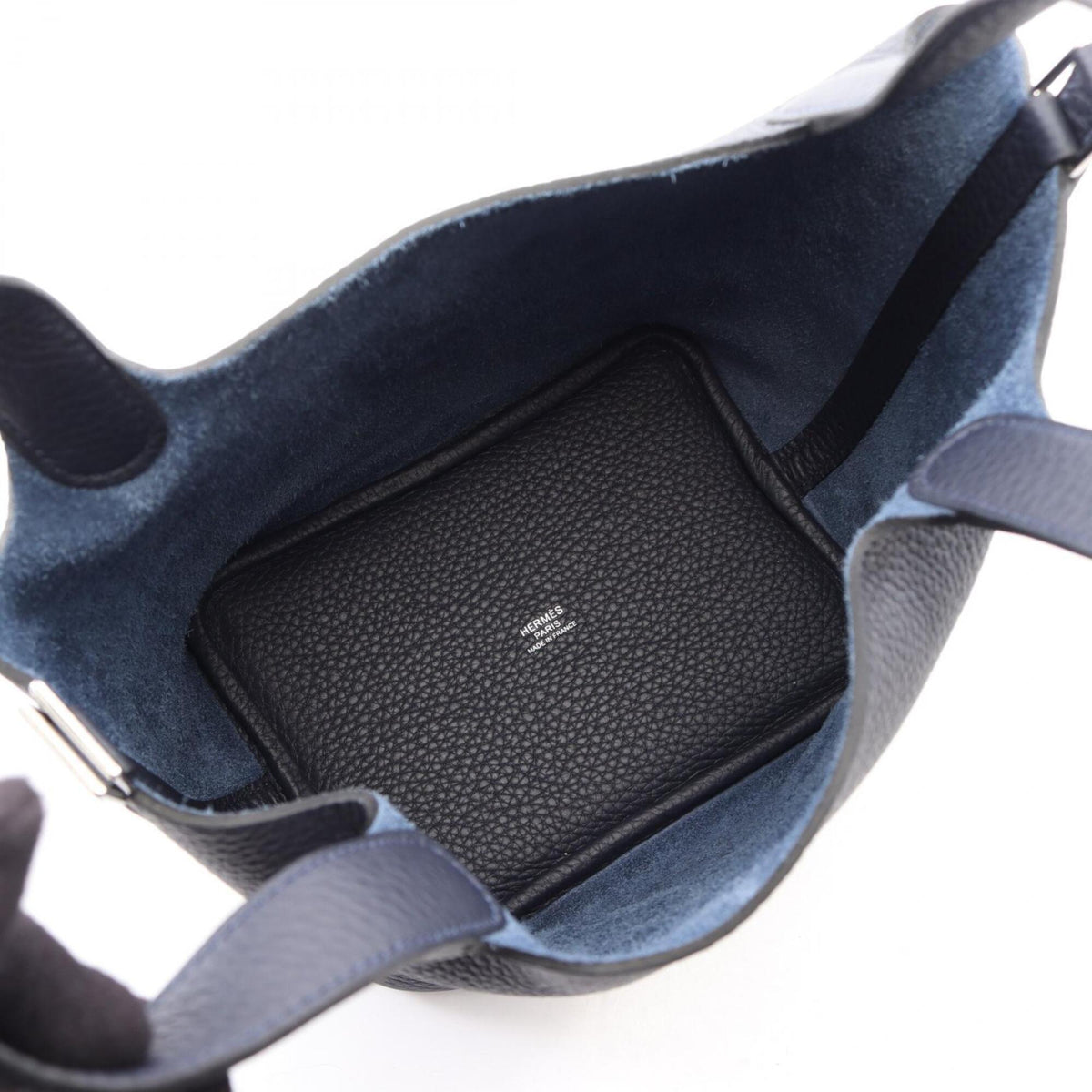 Hermes Blue Nuit Navy Taurillon Clemence Leather Leather Handbag (Pre-Owned)