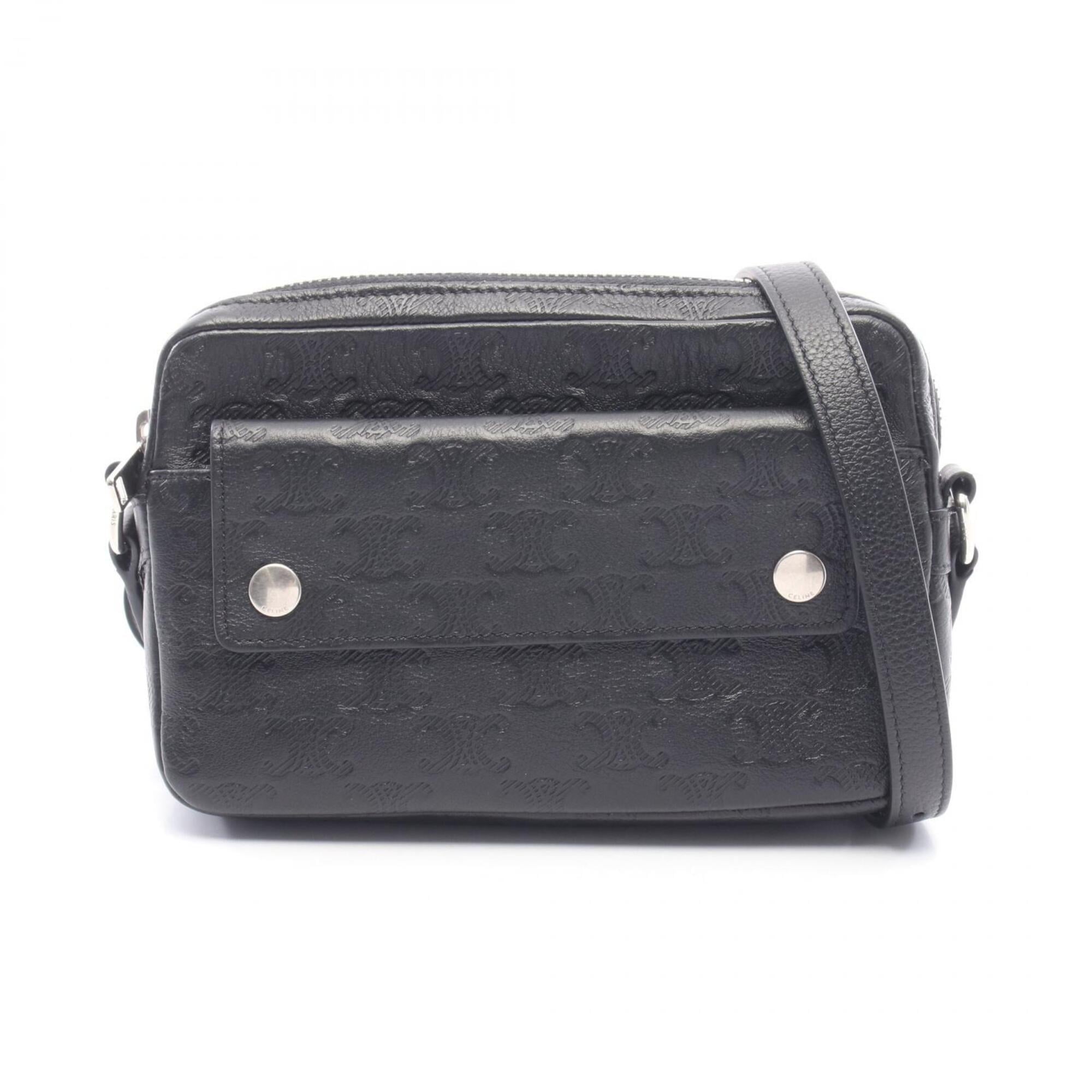 Celine Black Leather Handbag Shoulder Bag (Pre-Owned)