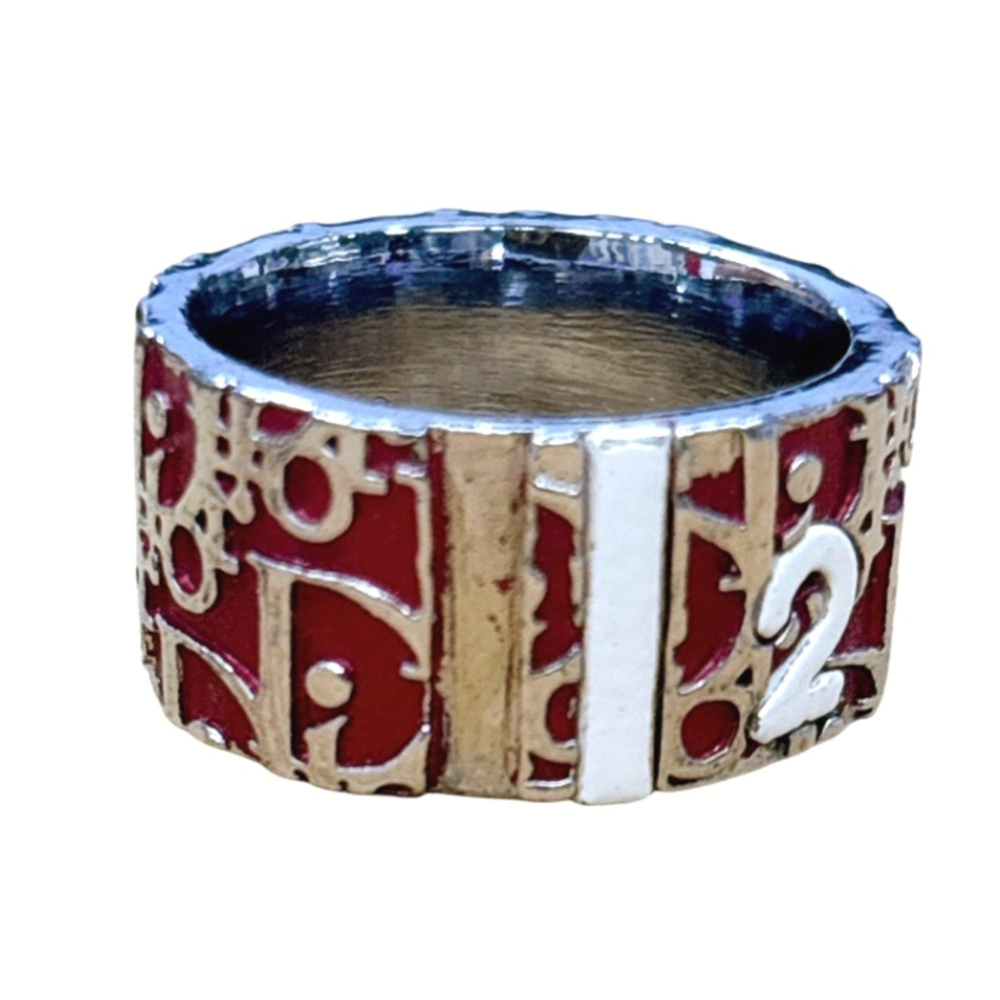 Christian Dior Red Color Band Ring (Pre-Owned)