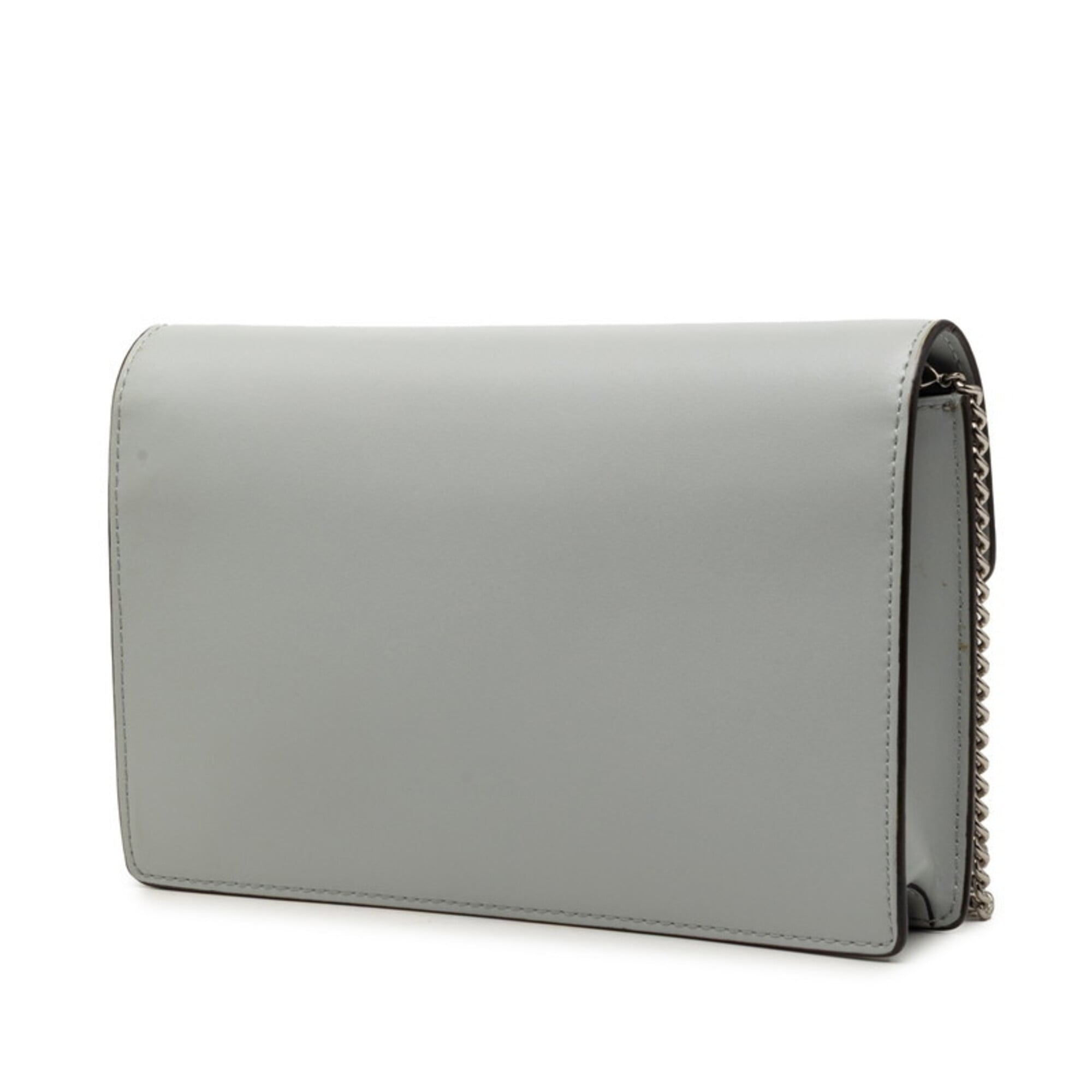 Fendi Gray Leather Pvc Shoulder Bag (Pre-Owned)
