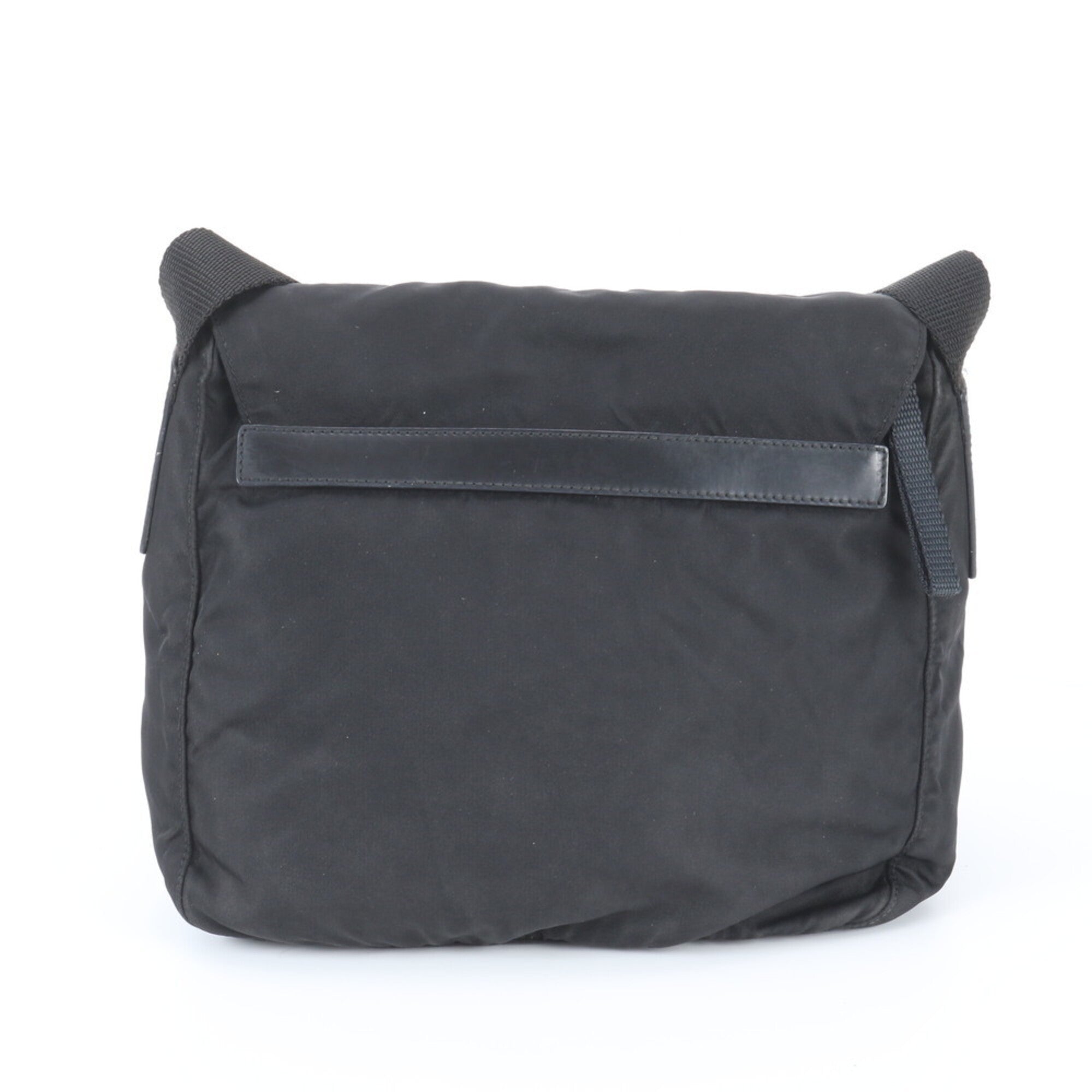 Prada Black Nylon Leather Shoulder Bag (Pre-Owned)