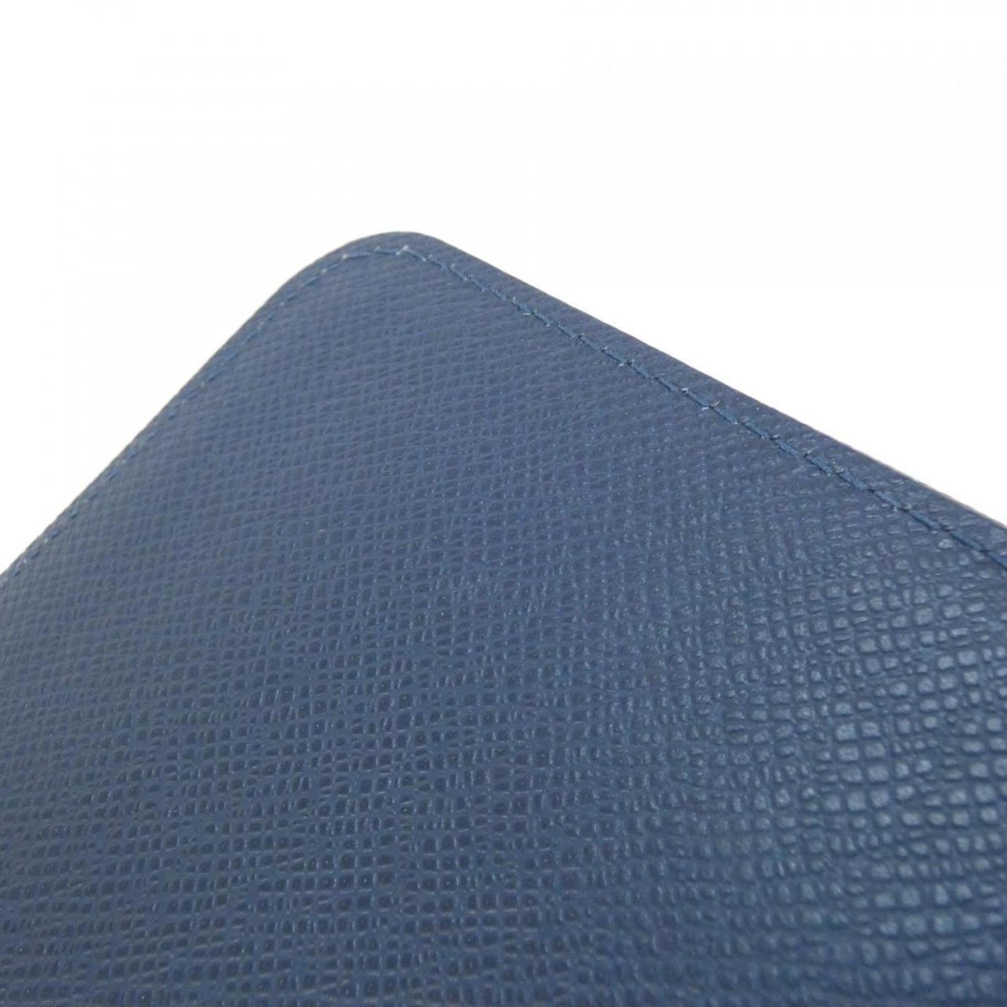 Louis Vuitton Blue Leather Long Wallet (Bi-Fold) (Pre-Owned)