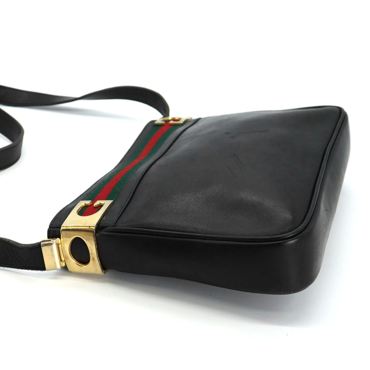 Gucci Black Leather Shoulder Bag (Pre-Owned)