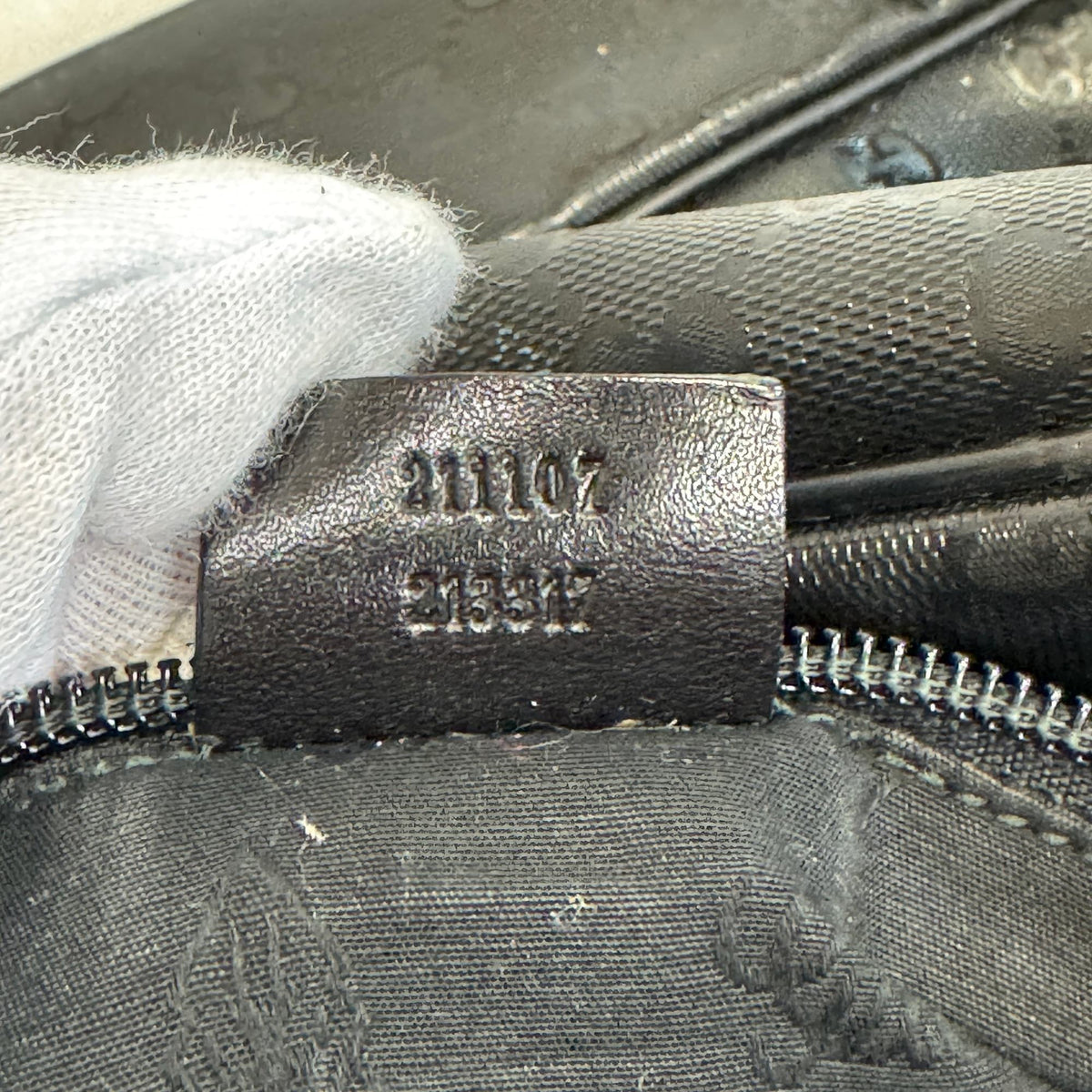 Gucci Gg Imprimé Black Pvc Shoulder Bag (Pre-Owned)