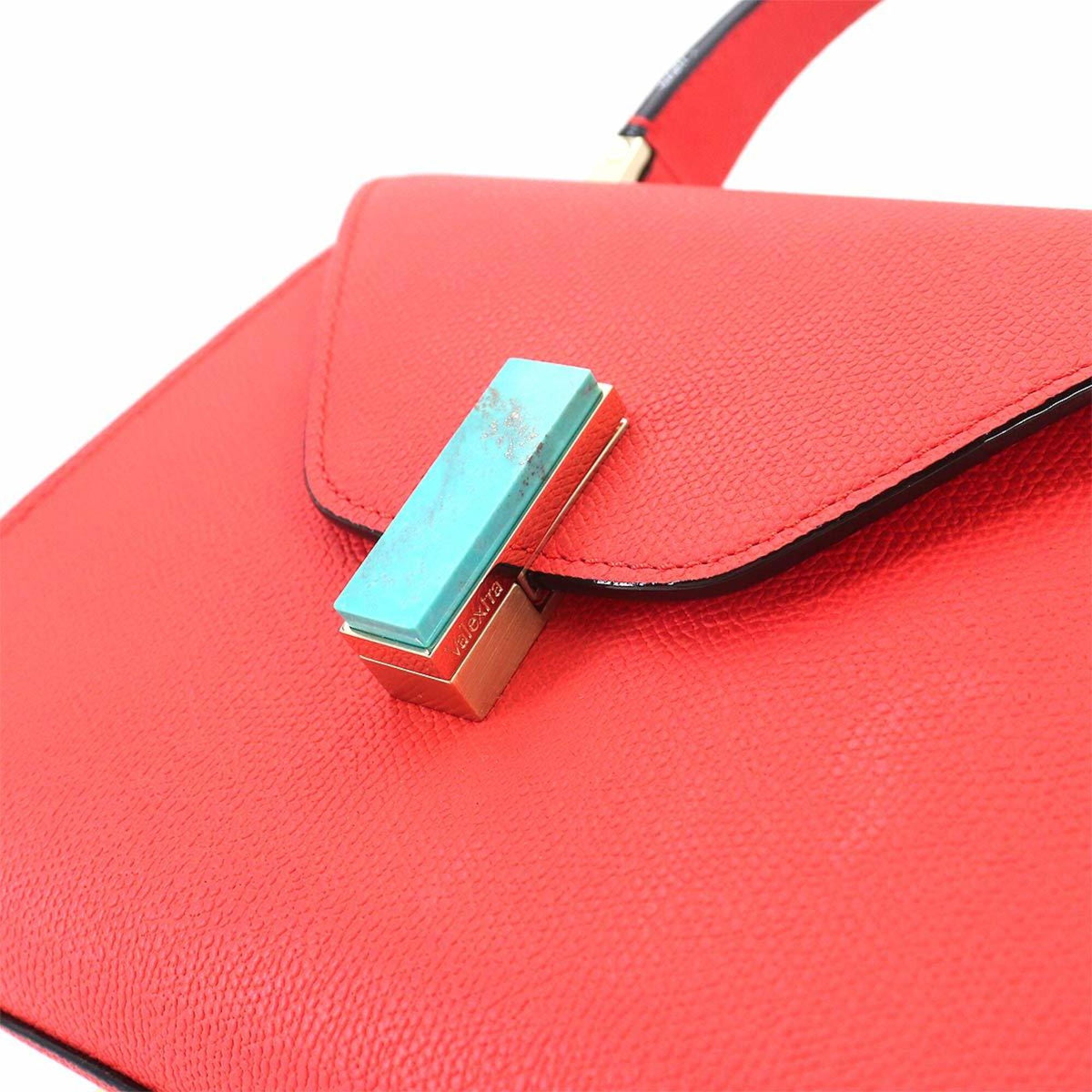 Valextra Red Color Leather Handbag (Pre-Owned)