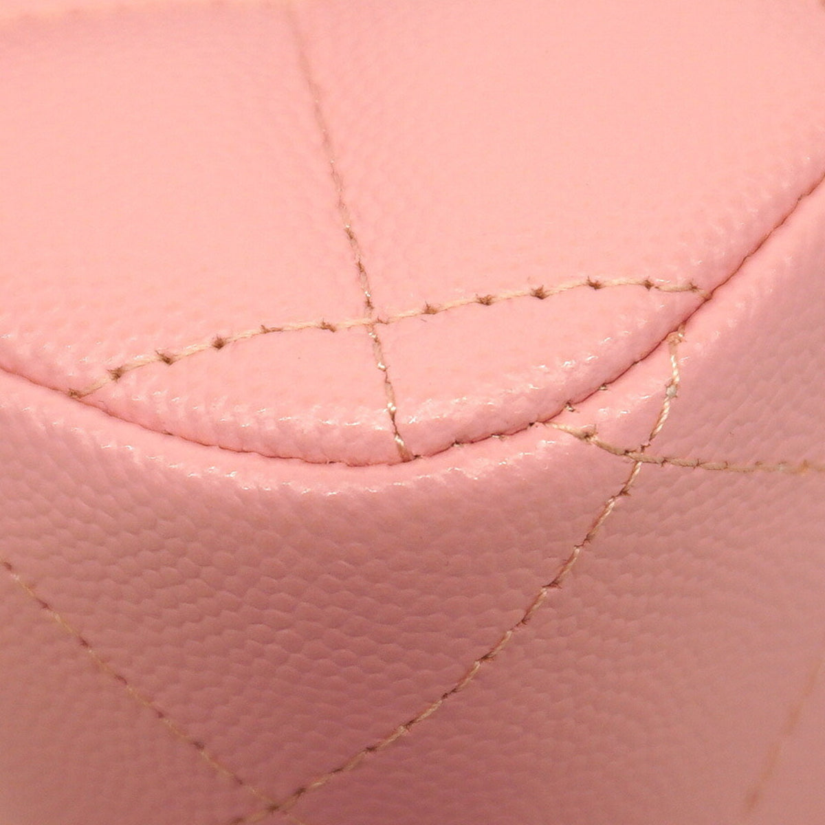Chanel Pink Grained Calfskin Shoulder Bag (Pre-Owned)
