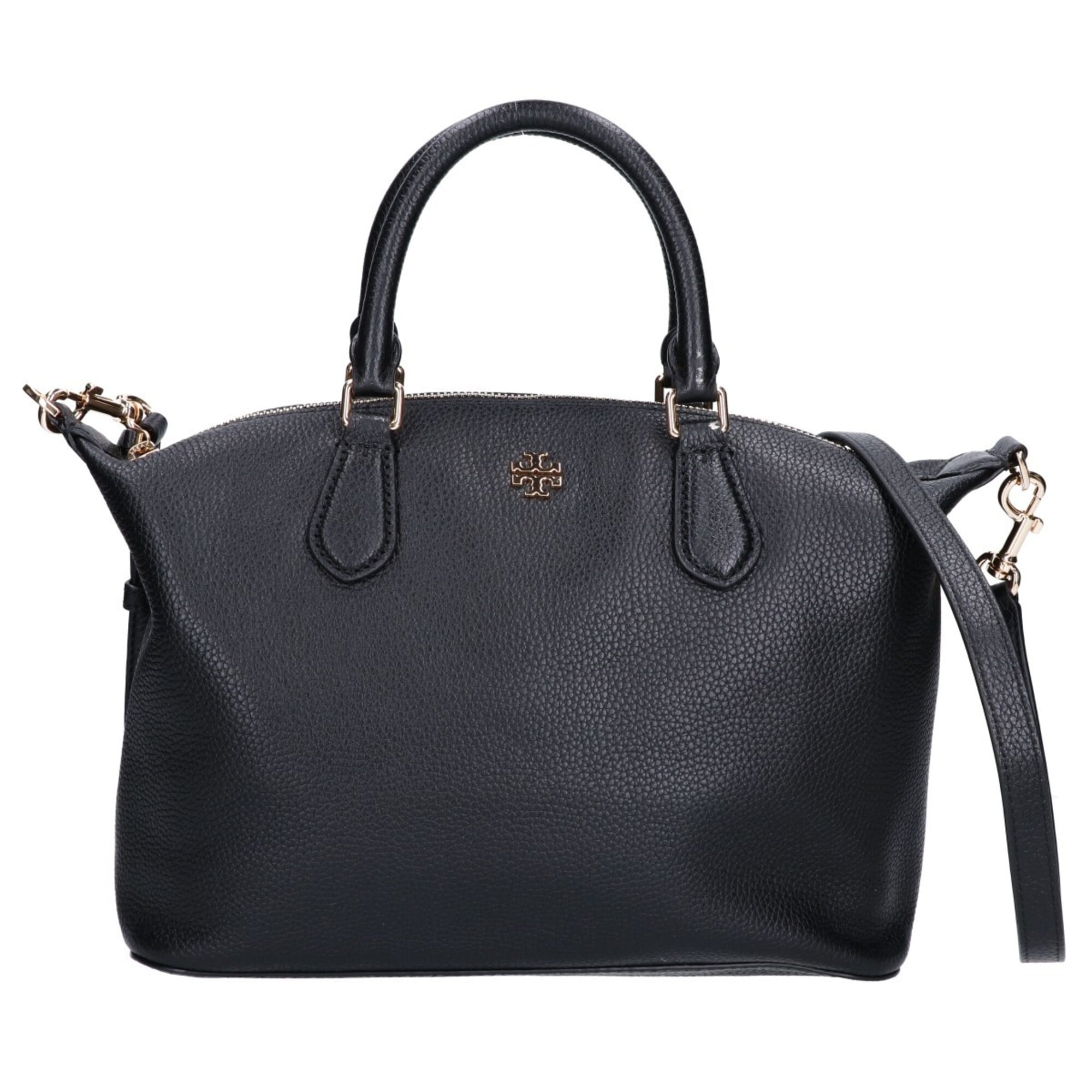 Tory Burch Black Gold Leather Handbag (Pre-Owned)