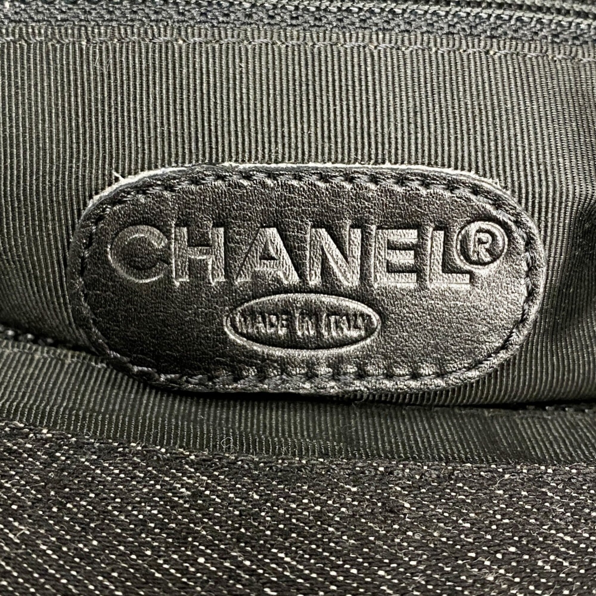 Chanel Black Brown Denim Tote Bag (Pre-Owned)