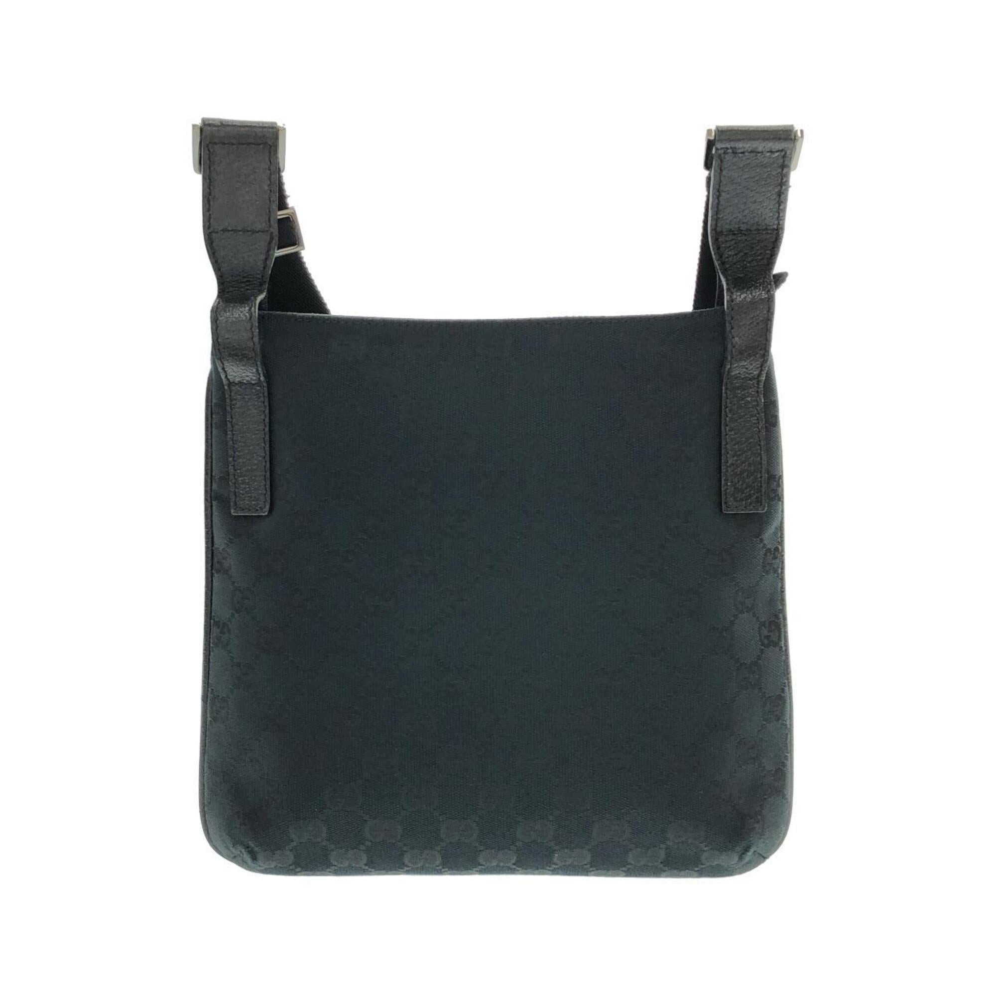 Gucci Black Gg Canvas Shoulder Bag (Pre-Owned)