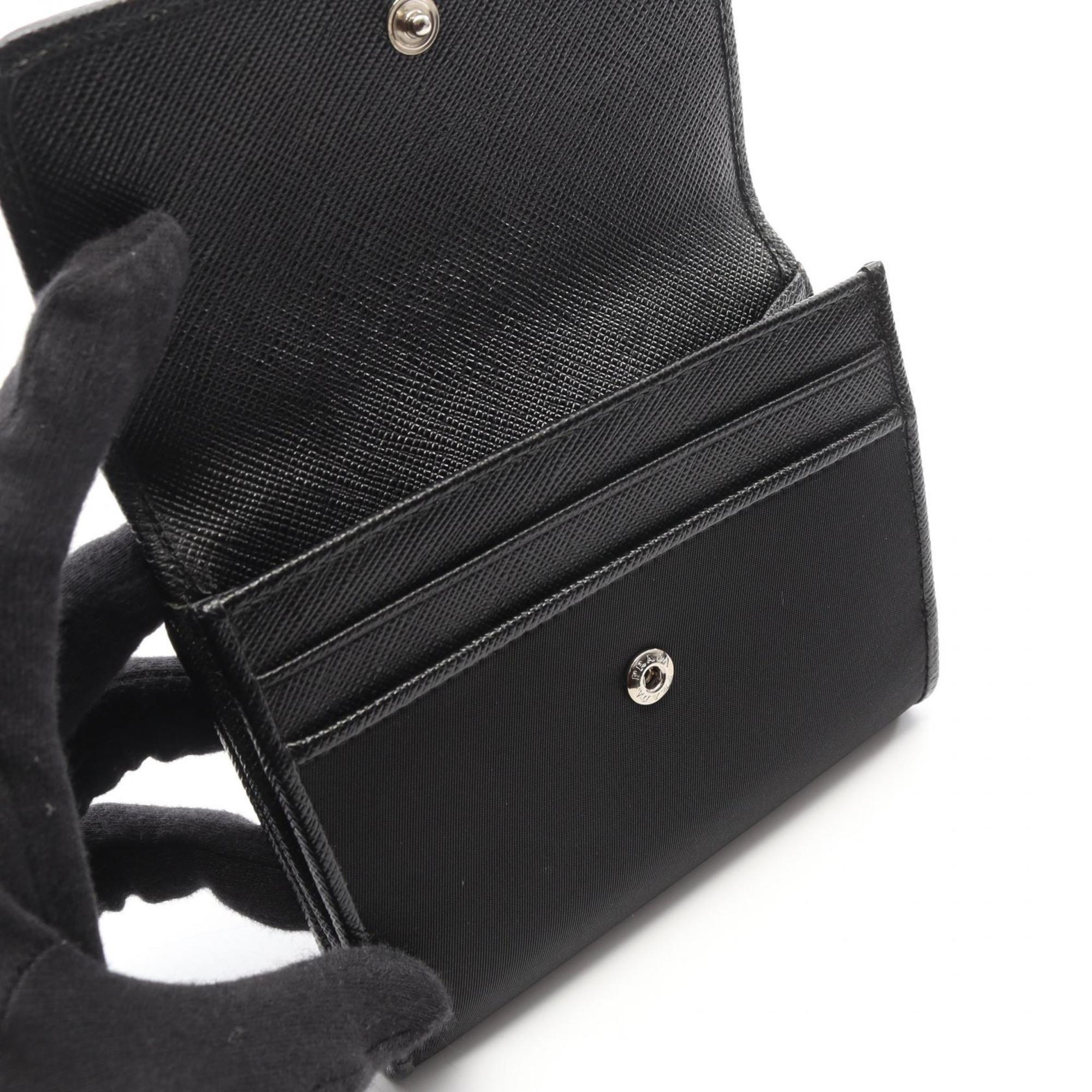 Prada Black Tessuto Saffiano Wallet (Bi-Fold) (Pre-Owned)