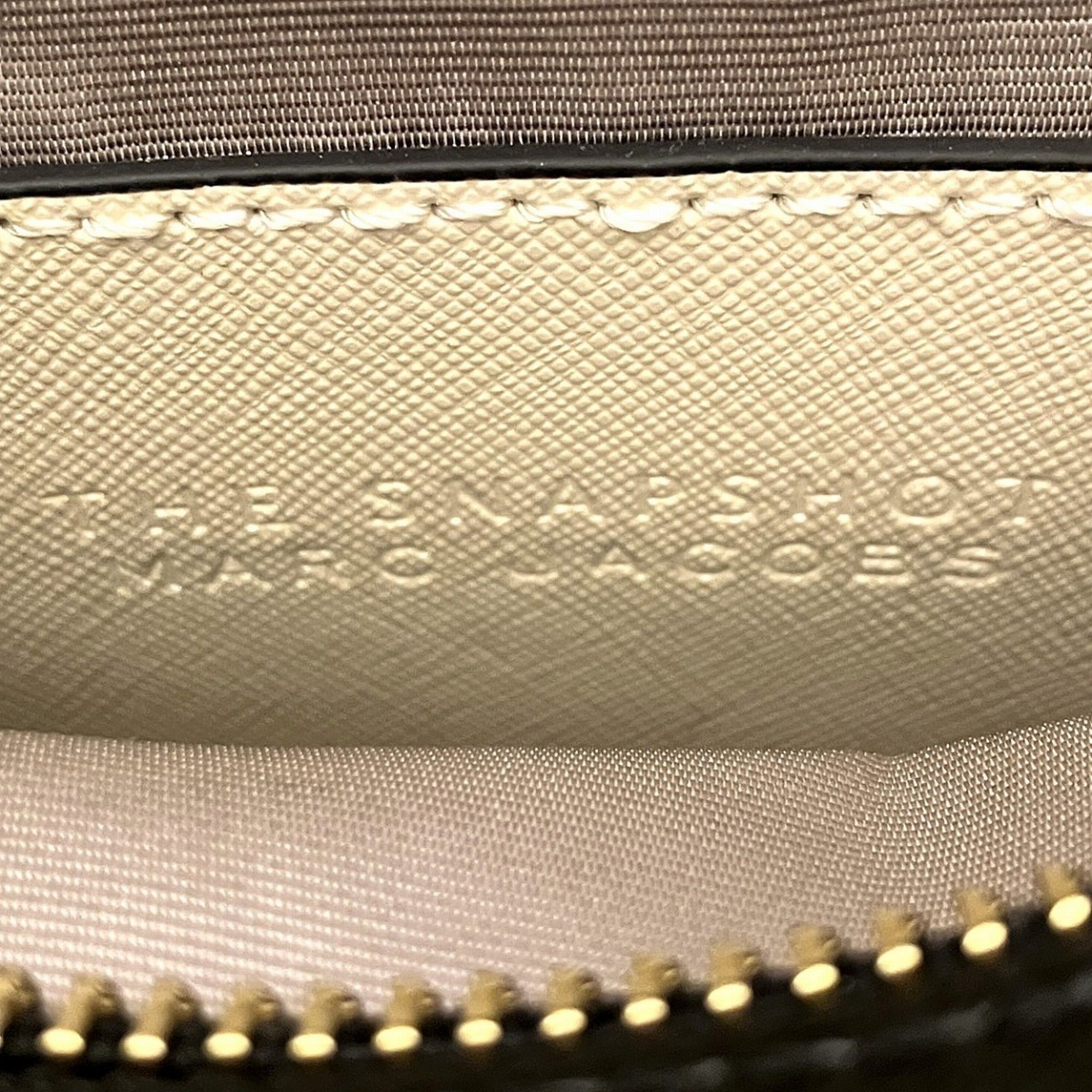 Marc Jacobs Beige Black Leather Shoulder Bag (Pre-Owned)