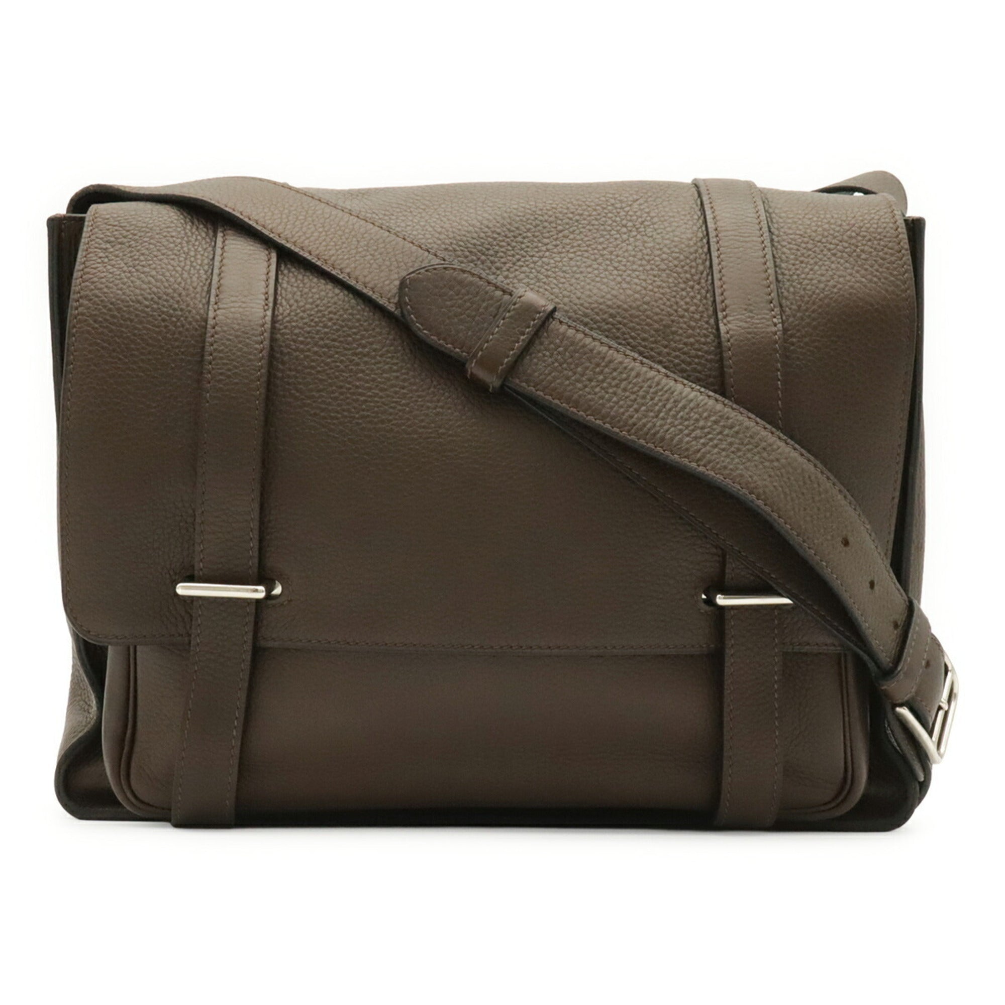 Hermes Brown Taurillon Clemence Leather Shoulder Bag (Pre-Owned)