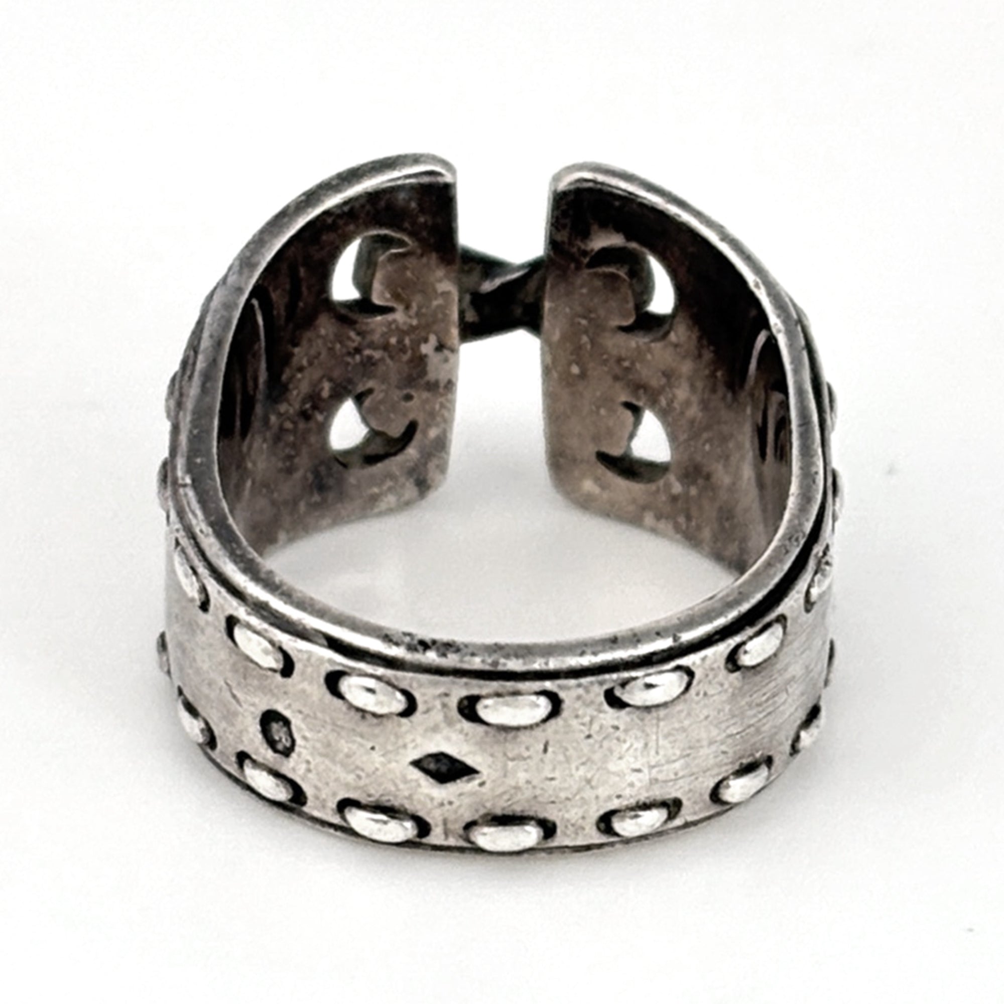Hermes Silver Silver 925 Band Ring (Pre-Owned)