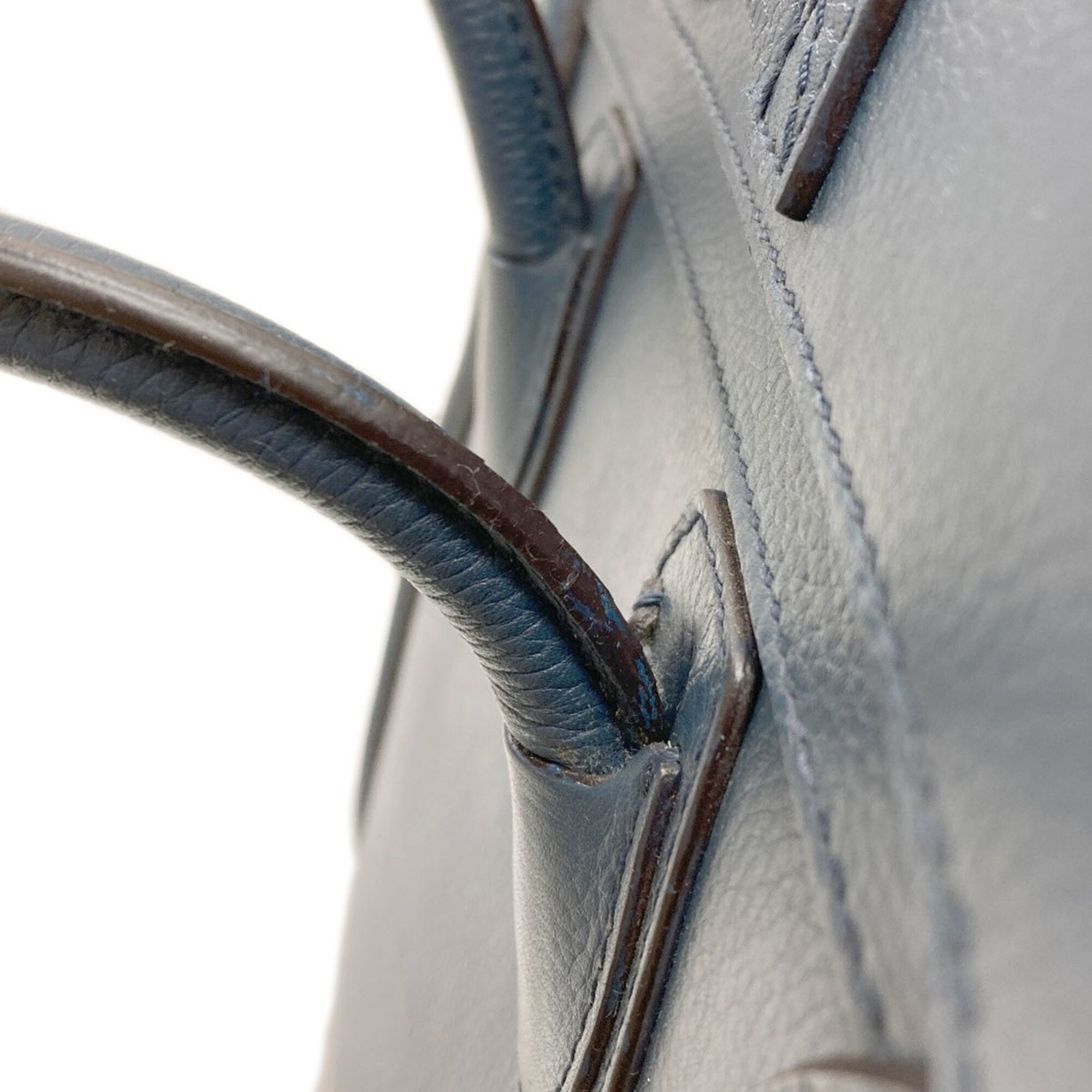 Celine Luggage Blue Leather Tote Bag (Pre-Owned)