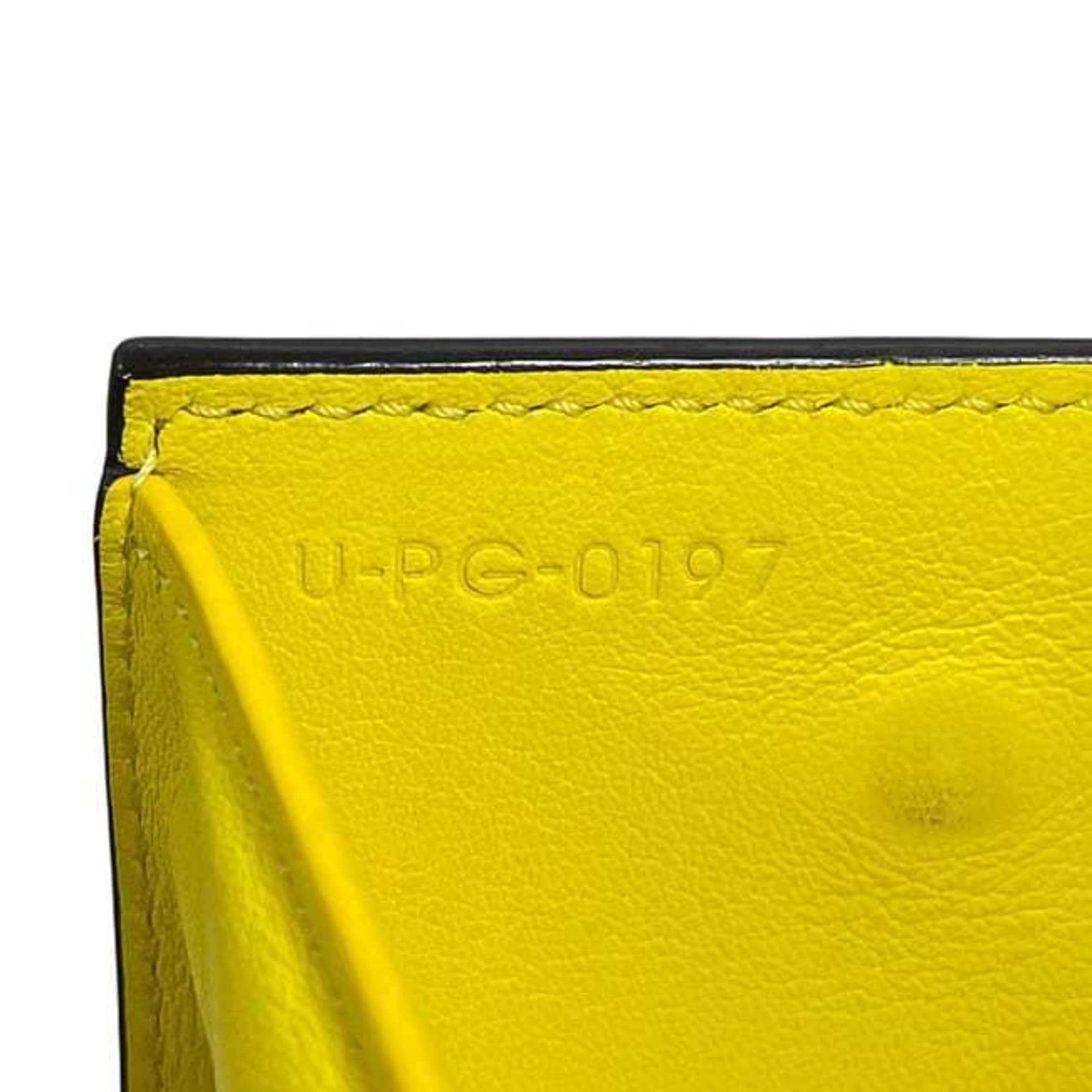 Celine Gray Yellow Leather Wallet (Tri-Fold) (Pre-Owned)