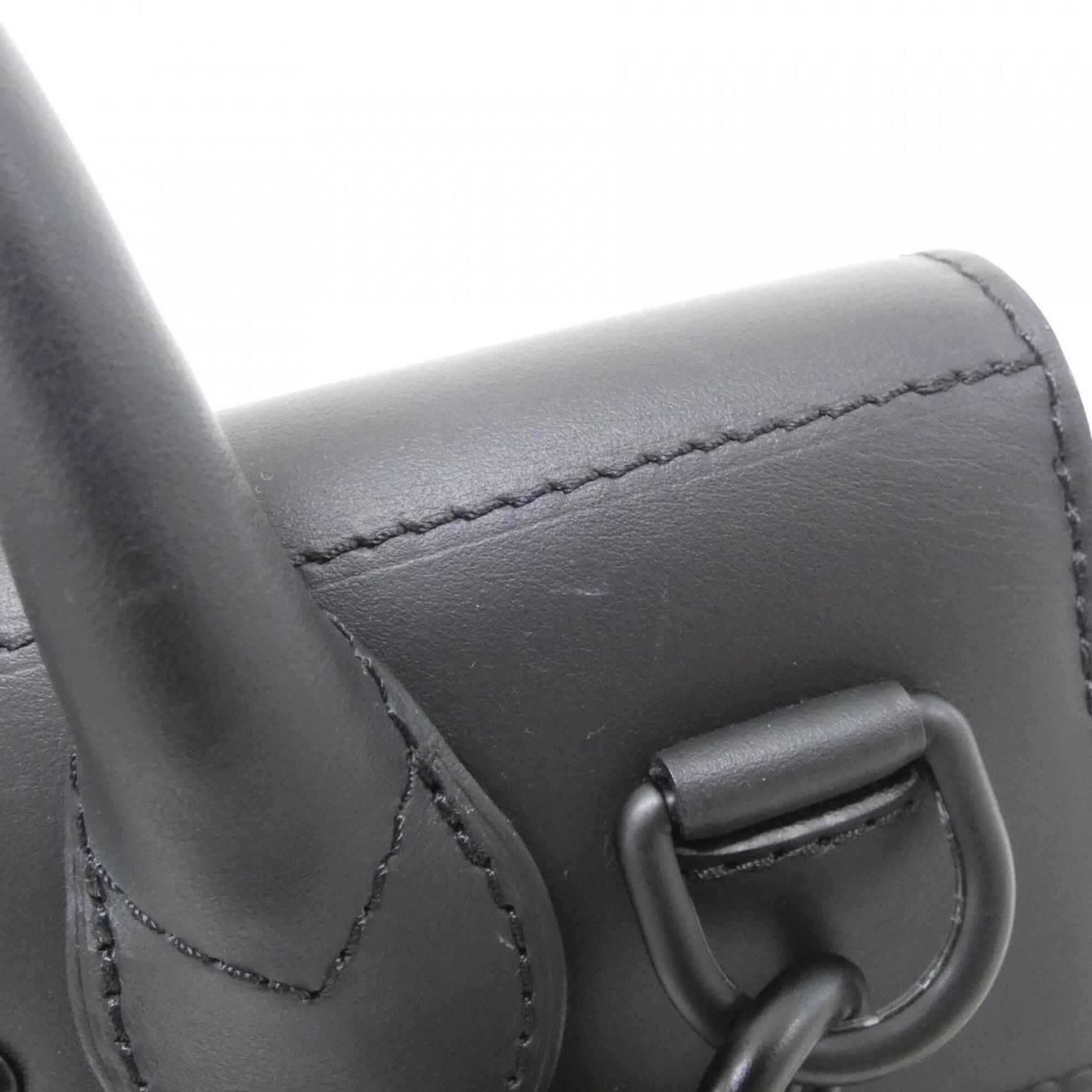 Louis Vuitton Black Leather Handbag (Pre-Owned)