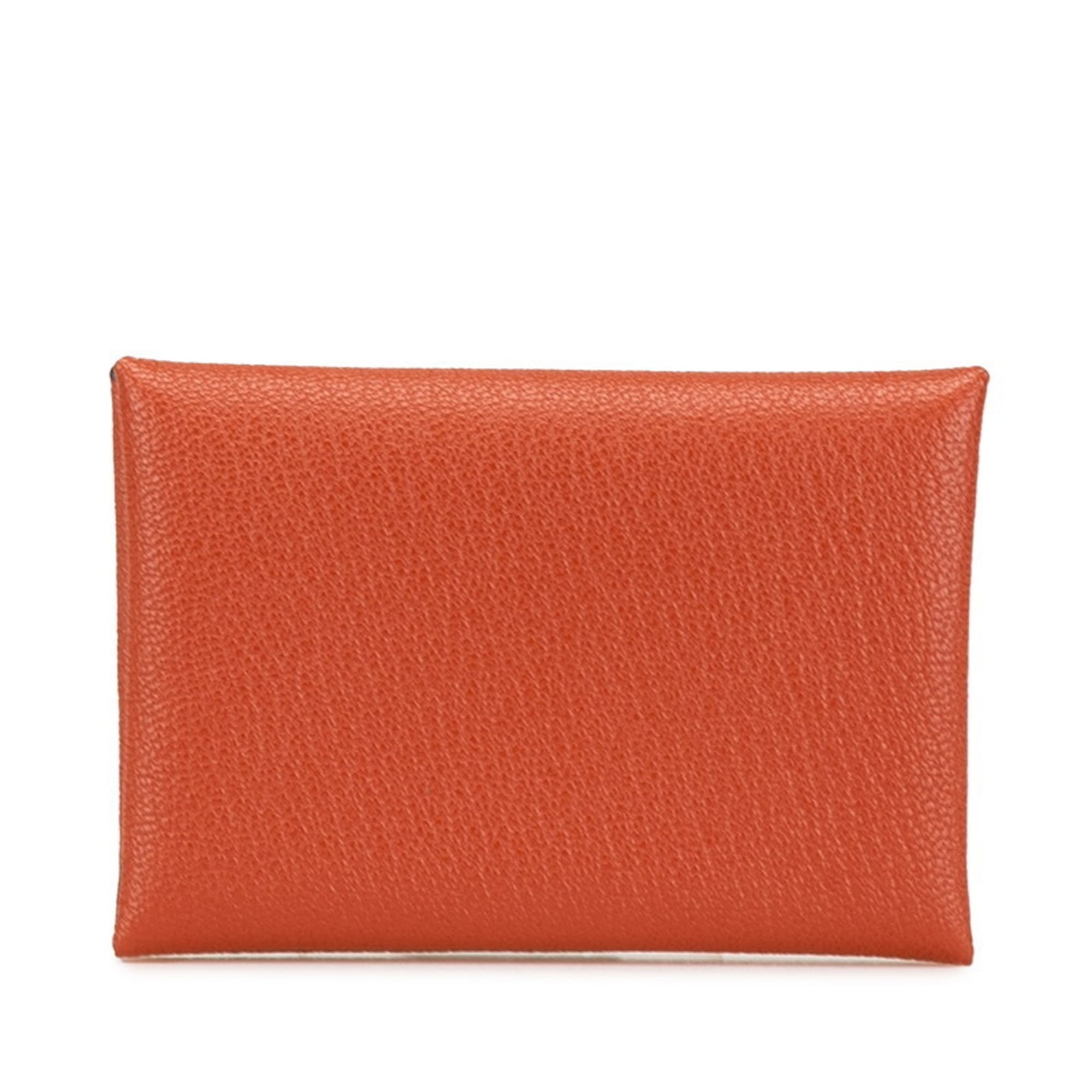 Hermes Brown Chevre Leather Coin Purse/Coin Case (Pre-Owned)