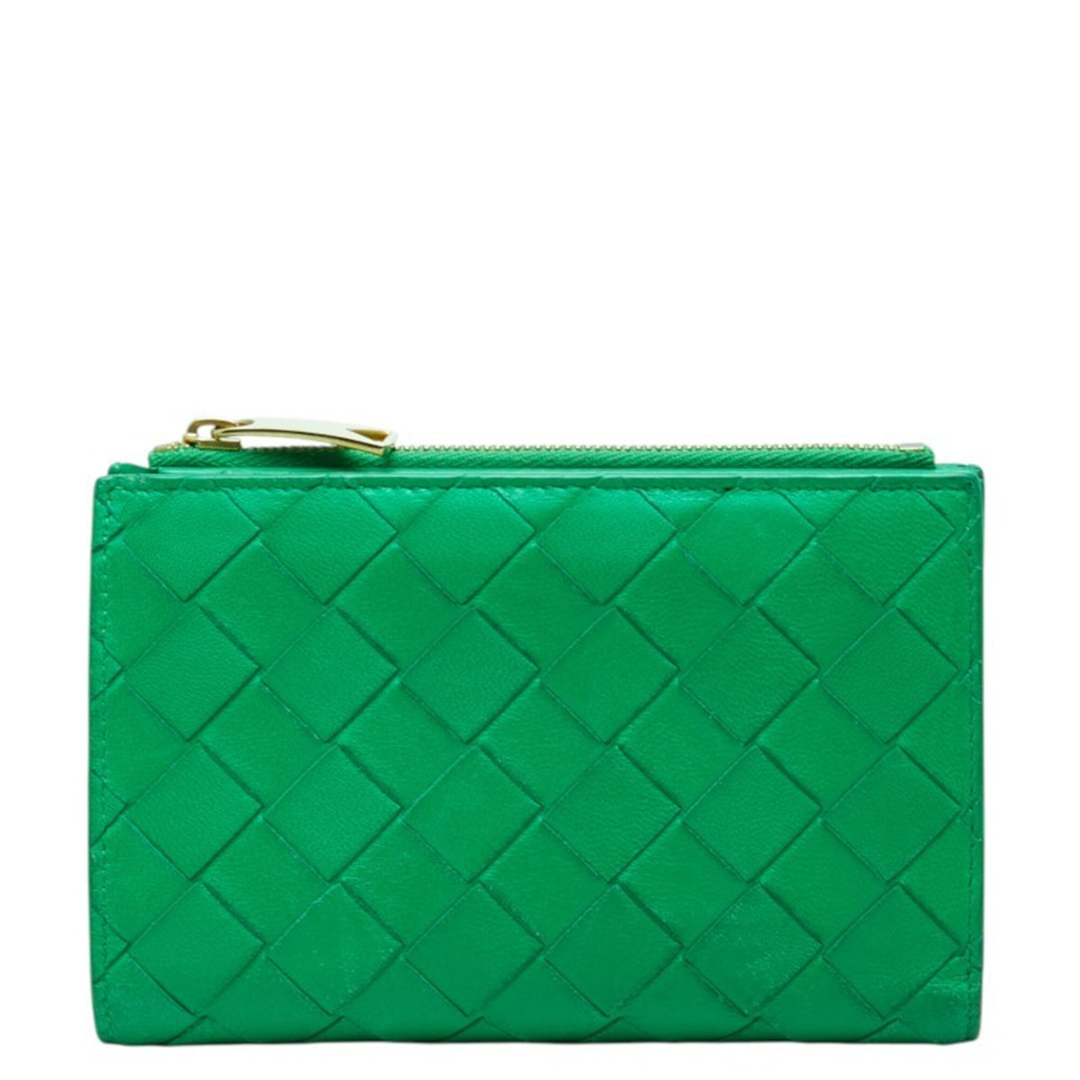 Bottega Veneta Green Leather Wallet (Bi-Fold) (Pre-Owned)