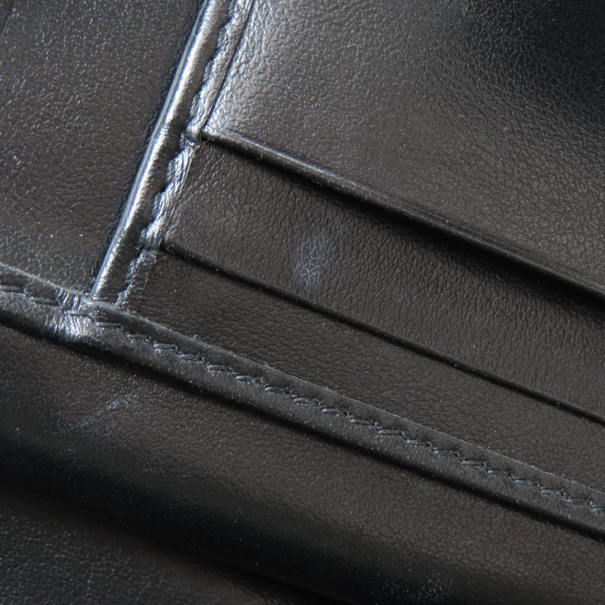 Prada Black Saffiano Triangle Wallet (Bi-Fold) (Pre-Owned)