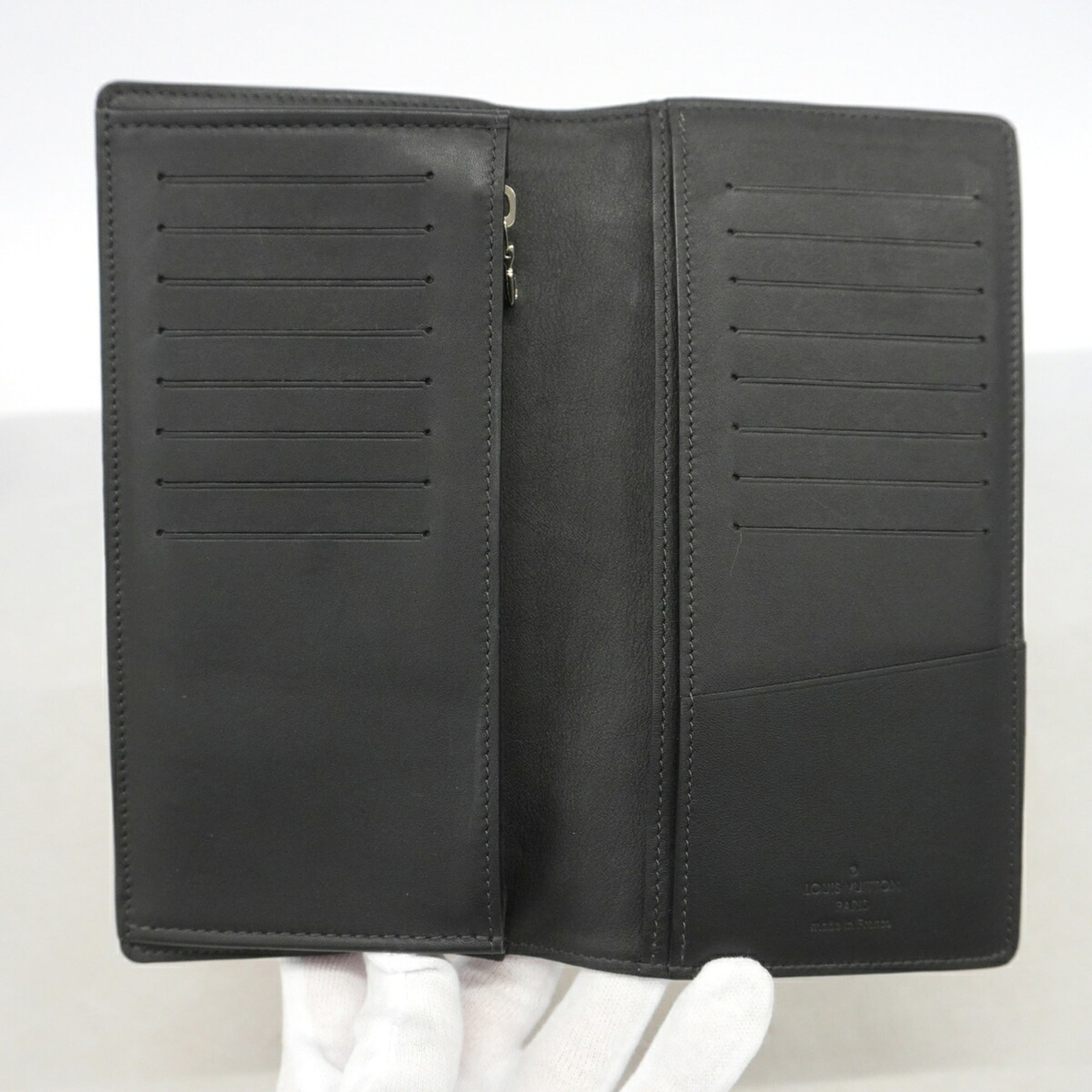 Louis Vuitton Black Navy Long Wallet (Bi-Fold) (Pre-Owned)