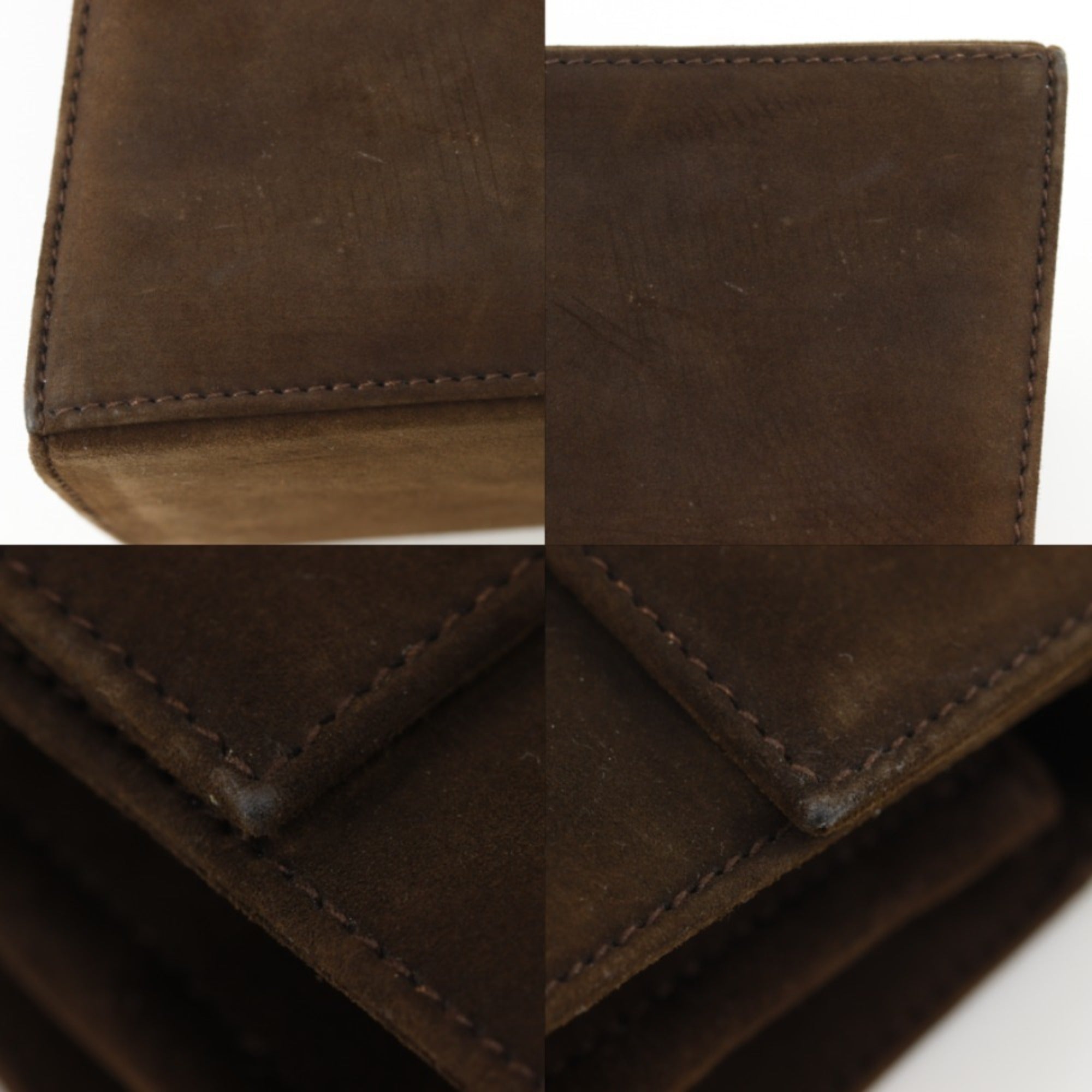 Salvatore Ferragamo Brown Suede Handbag (Pre-Owned)