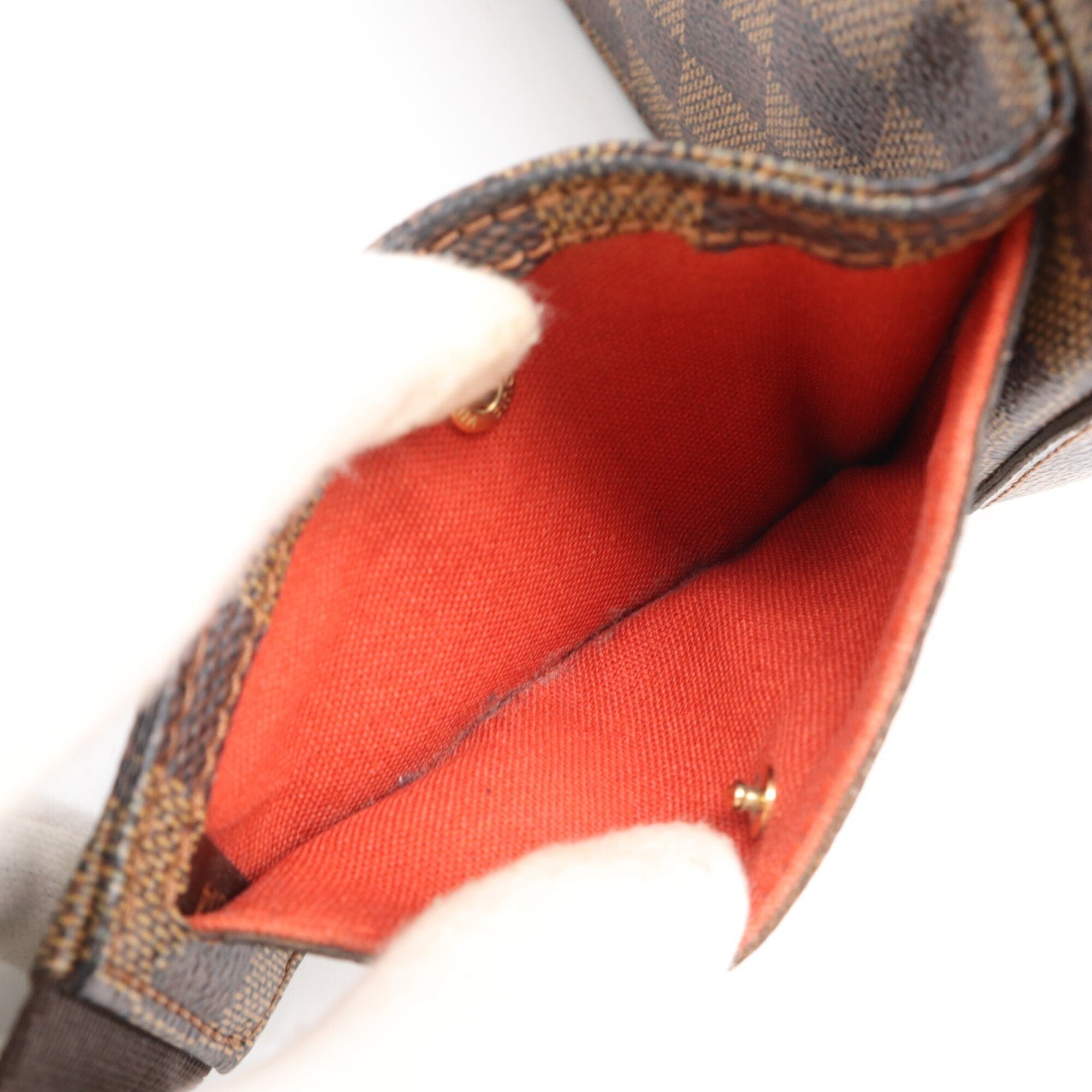 Louis Vuitton Beige Brown Damier Canvas Galle Coated Canvas Leather Shoulder Bag (Pre-Owned)