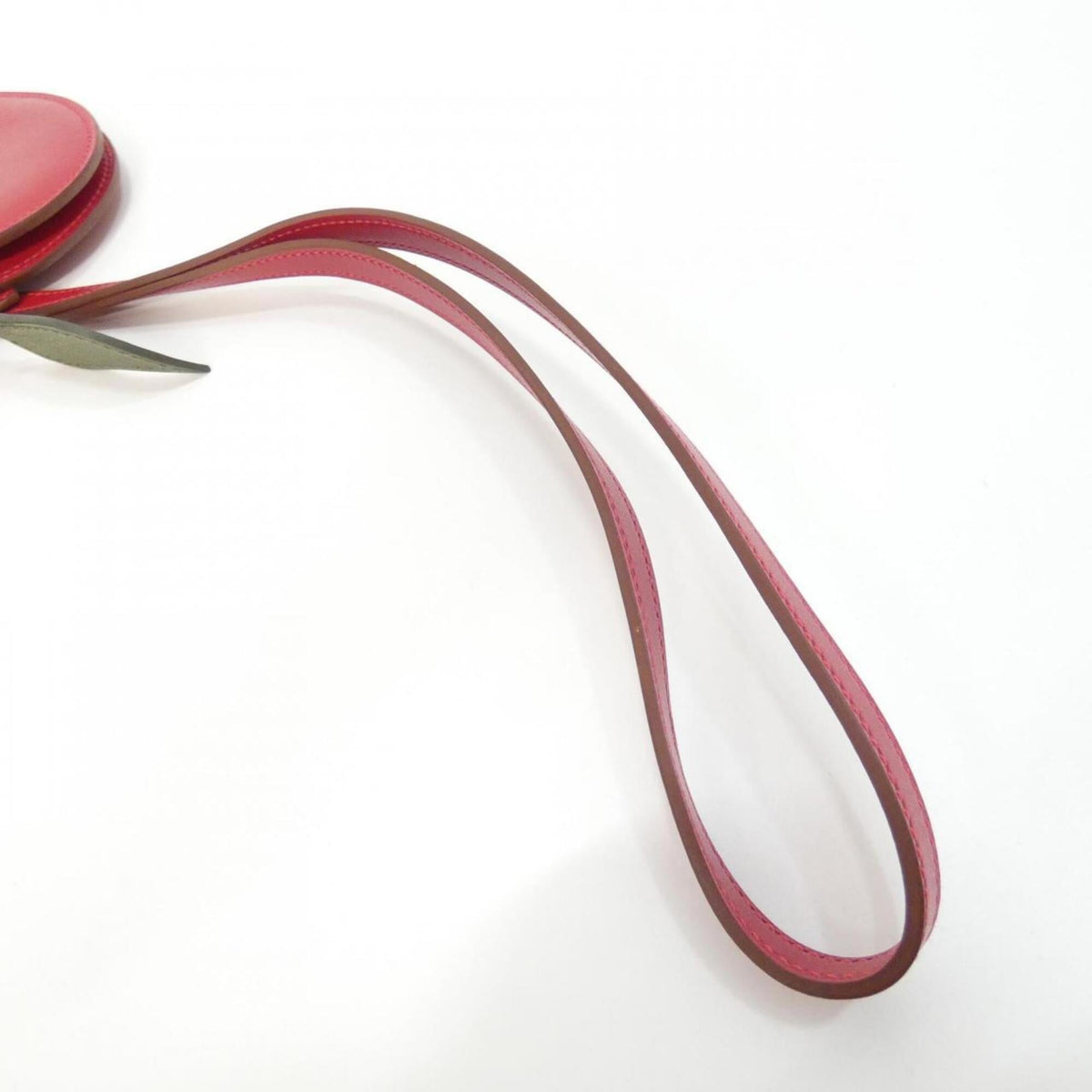 Hermes Rouge Vif Tadelakt Leather Handbag Pouch (Pre-Owned)
