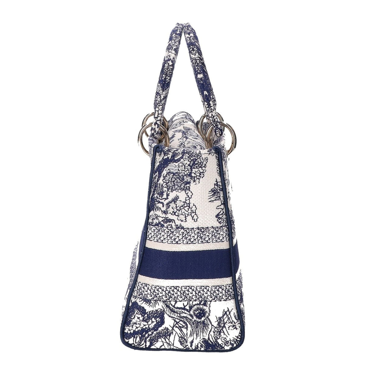 Christian Dior Blue Cotton Handbag Shoulder Bag (Pre-Owned)