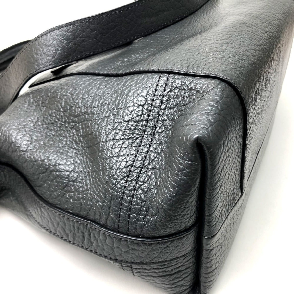Coach Legacy Charcoal Gray Leather Handbag Shoulder Bag (Pre-Owned)