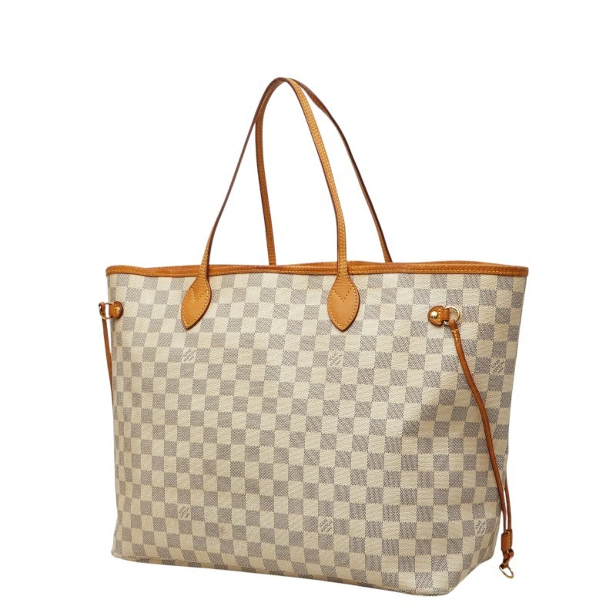 Louis Vuitton Brown White Pvc Leather Shoulder Bag Tote Bag (Pre-Owned)