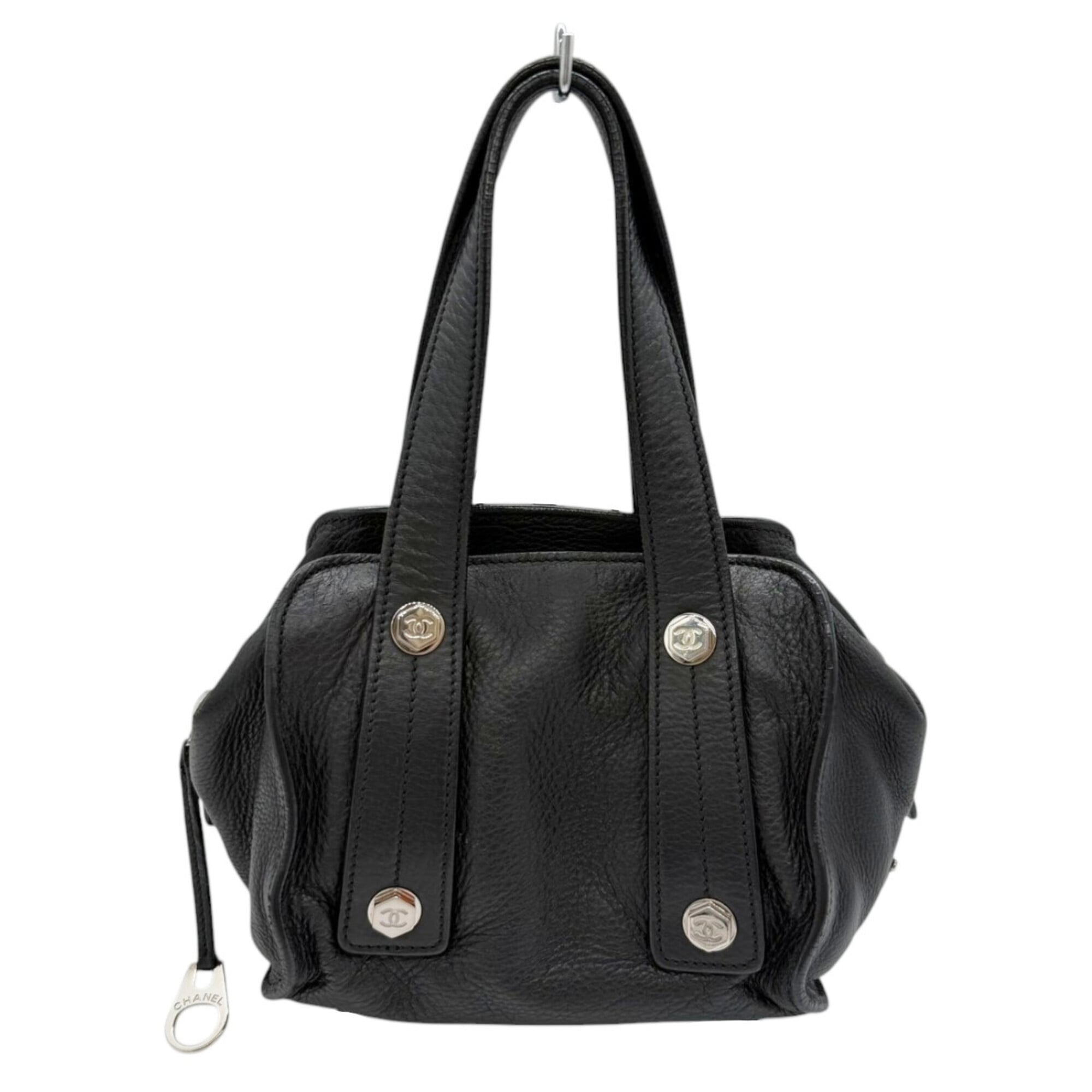 Chanel Black Leather Handbag (Pre-Owned)