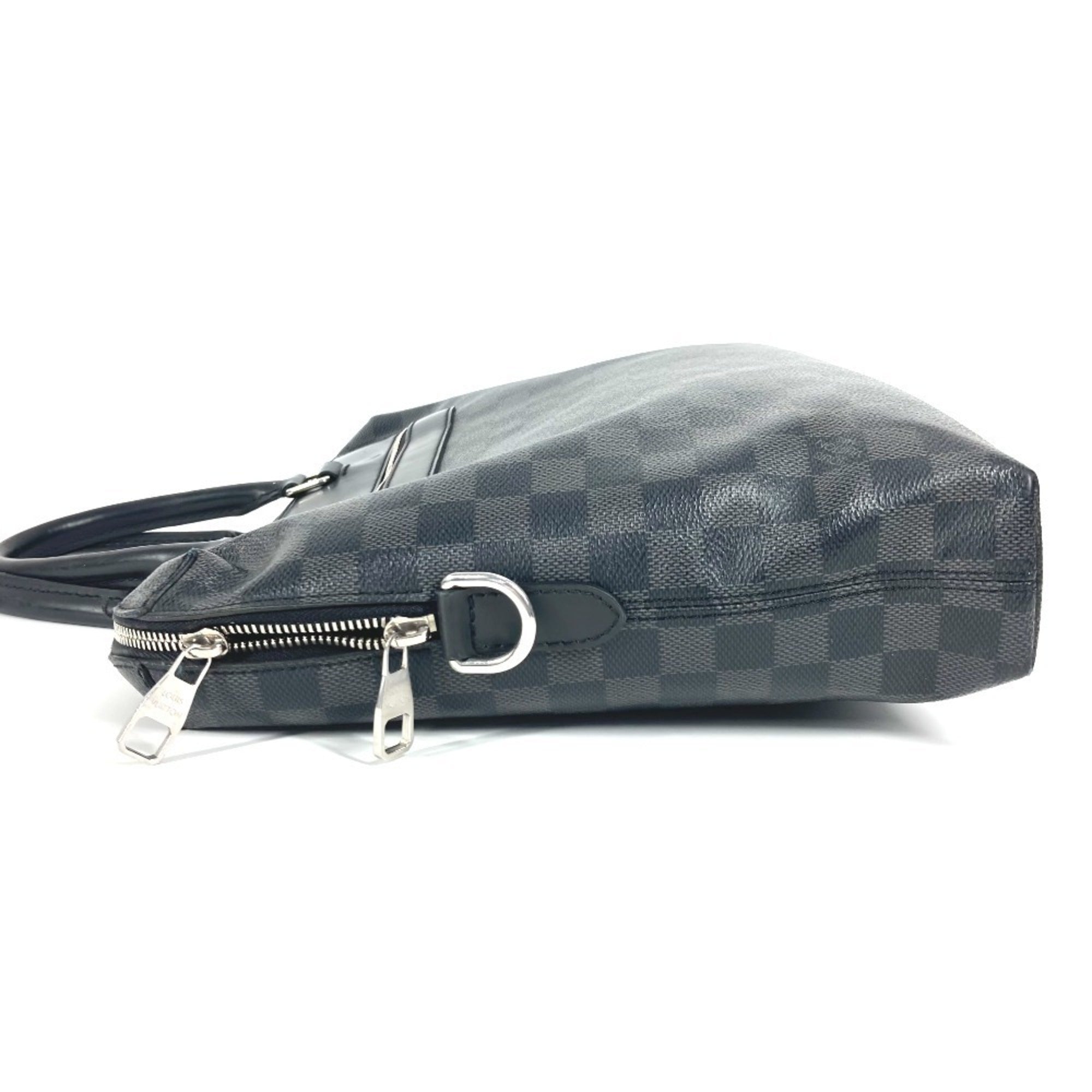 Louis Vuitton Black Damier Graphite Briefcase Shoulder Bag (Pre-Owned)