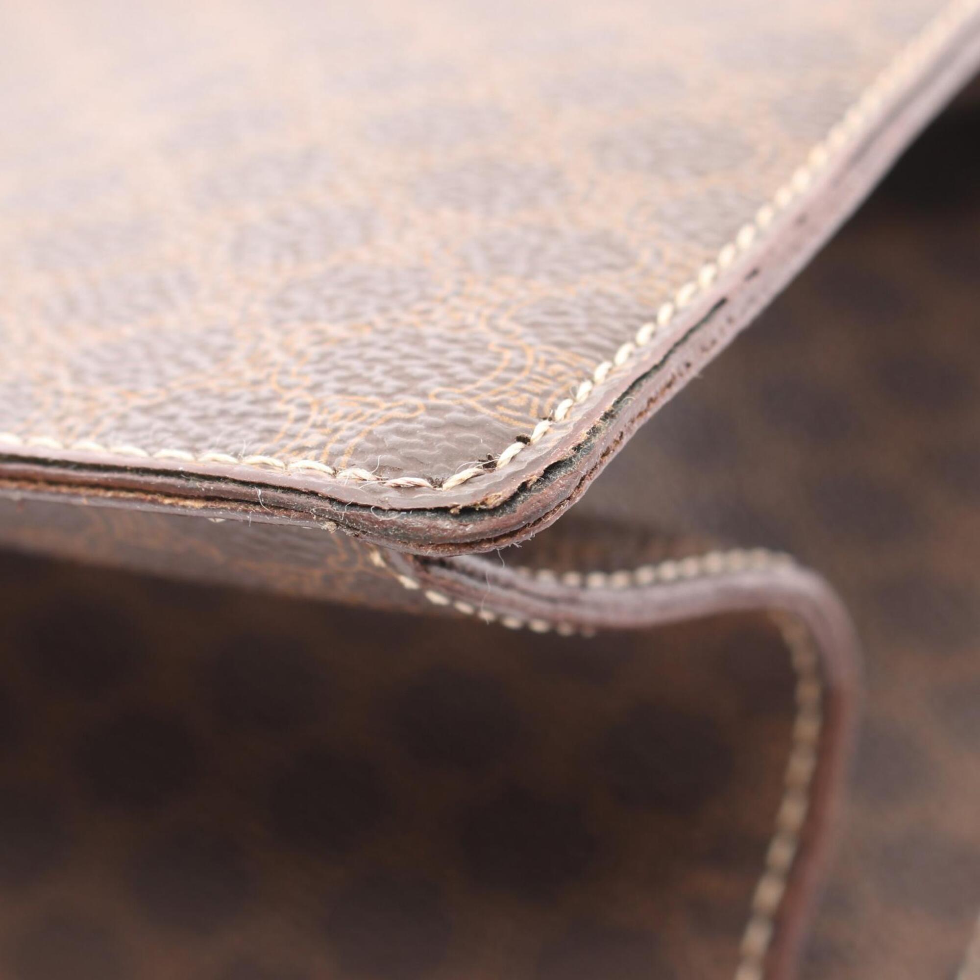 Celine Brown Coated Canvas Handbag (Pre-Owned)