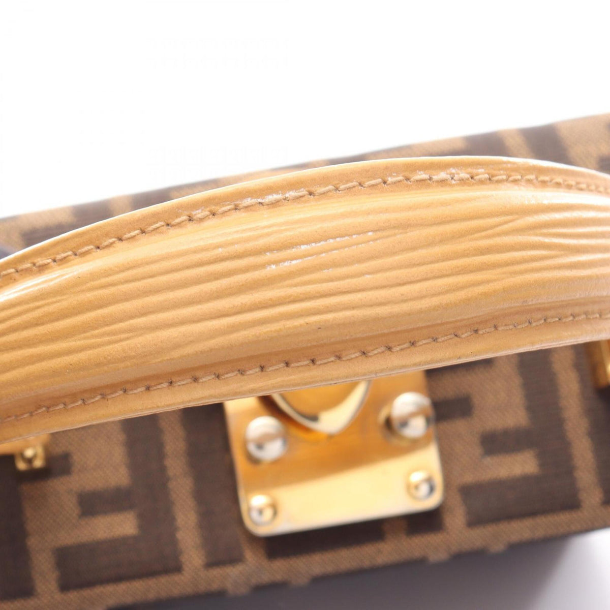 Fendi Brown Canvas Leather Handbag (Pre-Owned)
