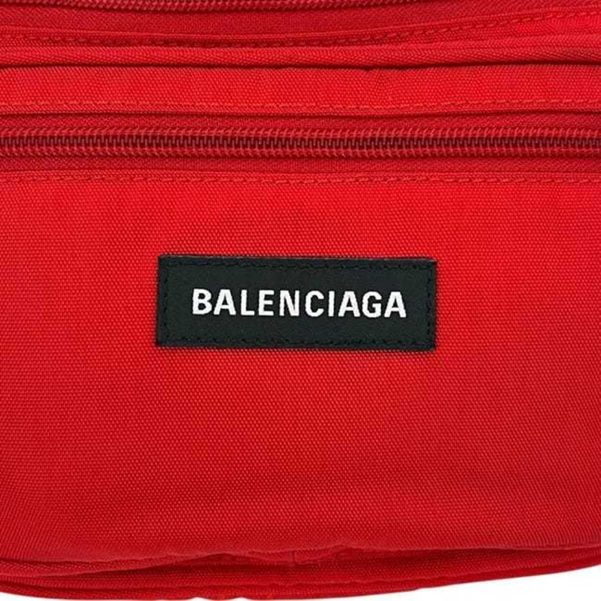 Balenciaga Red Color Canvas Sling Bag (Pre-Owned)
