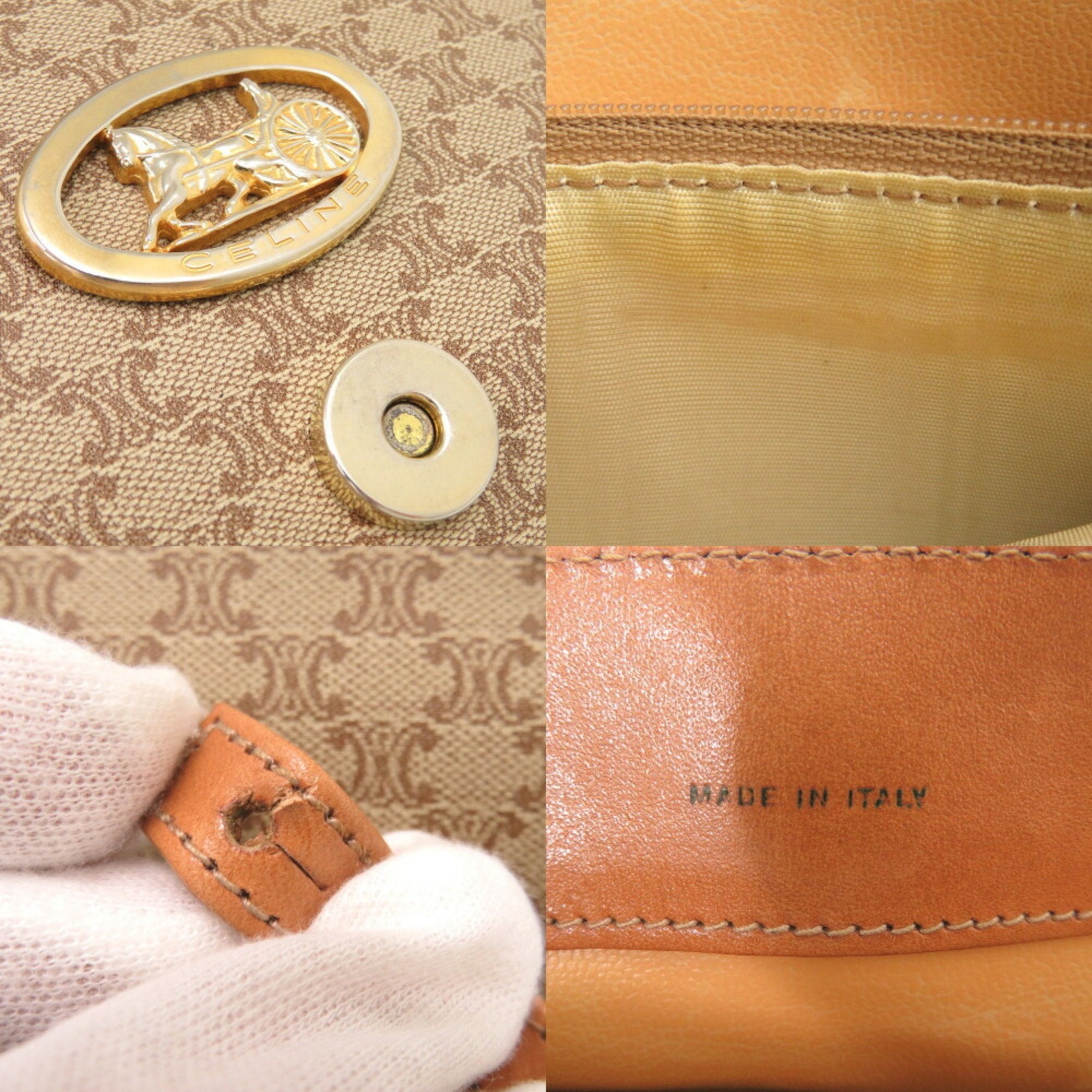 Celine Beige Pvc Leather Shoulder Bag (Pre-Owned)