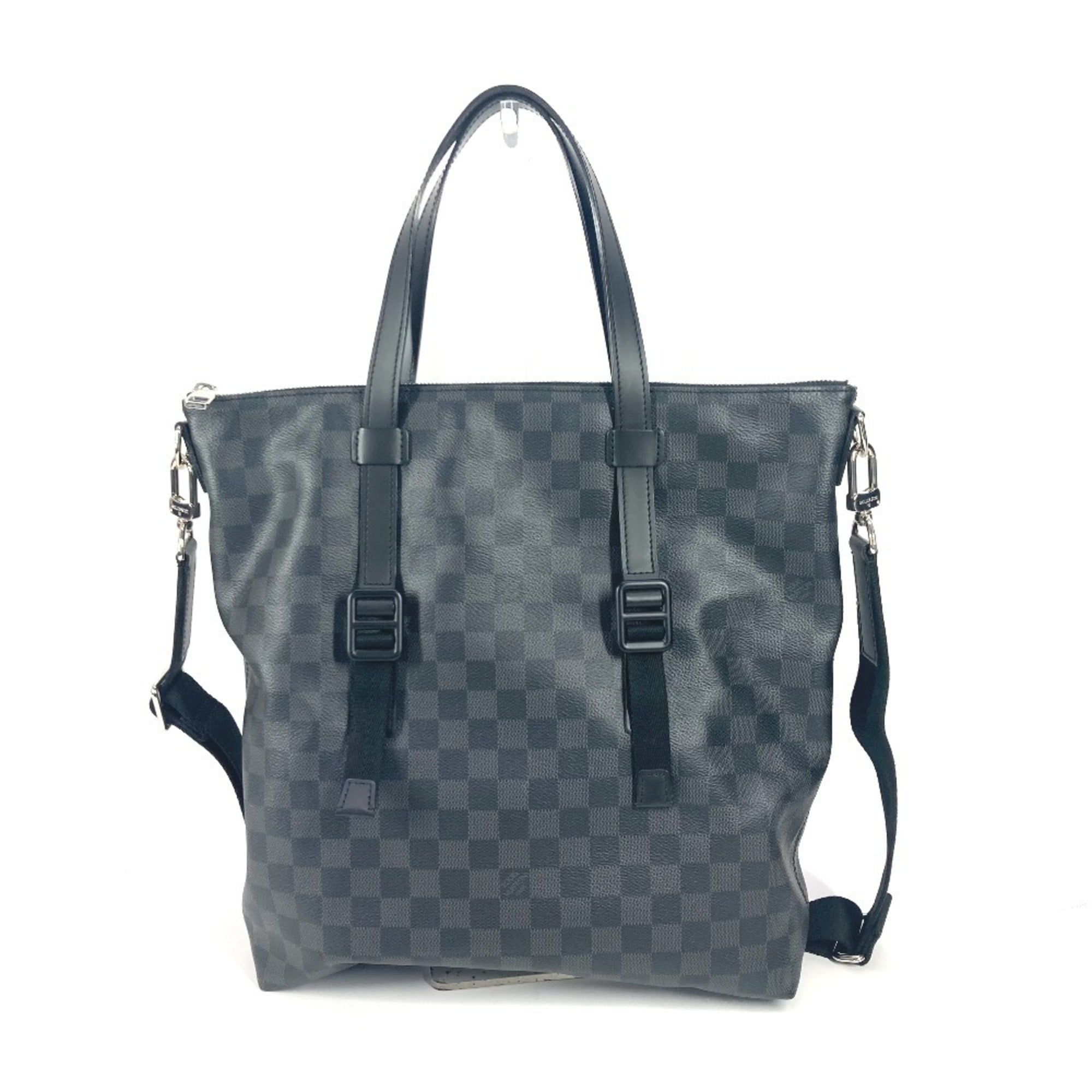 Louis Vuitton Black Damier Graphite Shoulder Bag Tote Bag (Pre-Owned)