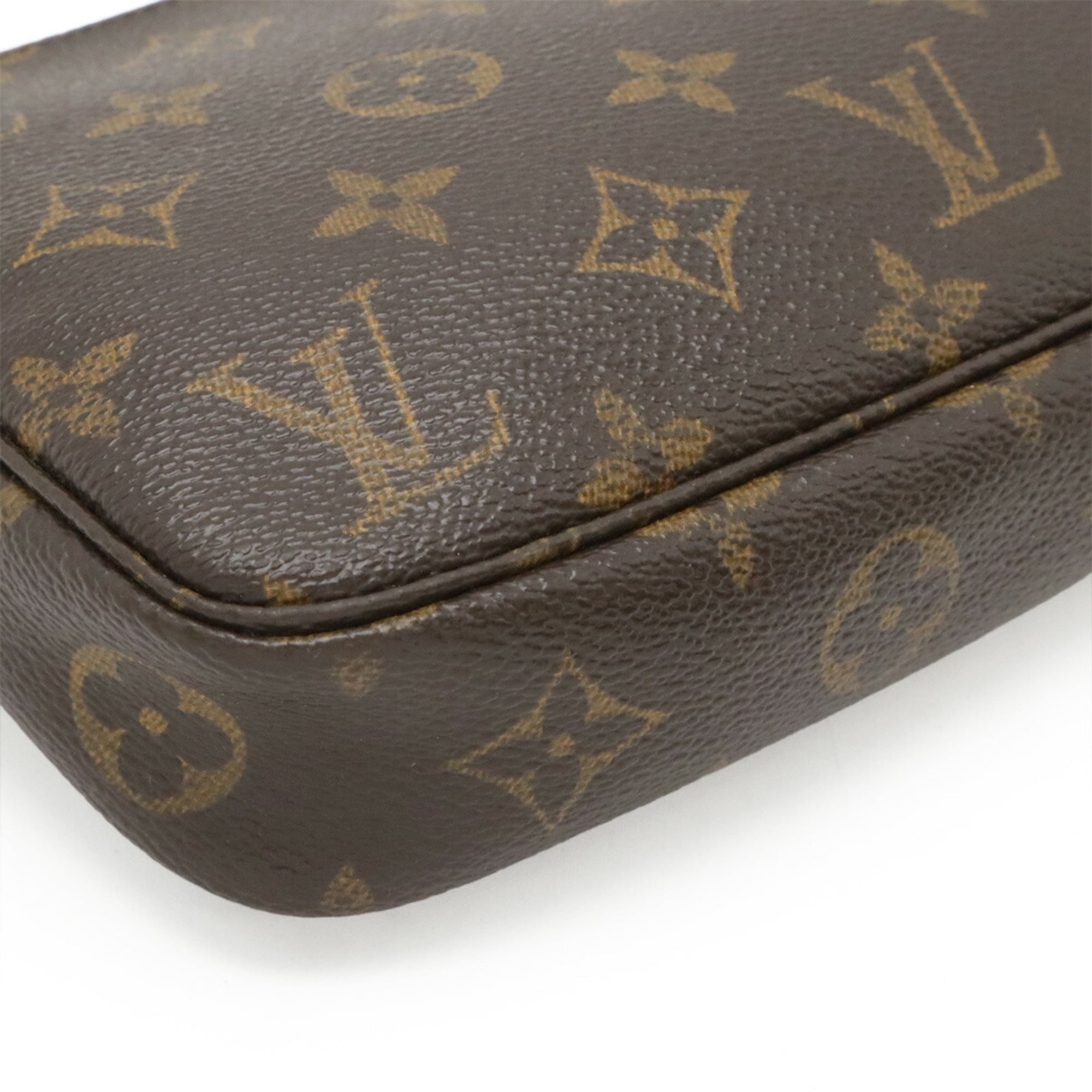 Louis Vuitton Brown Monogram Pvc Handbag Pochette Pouch (Pre-Owned)